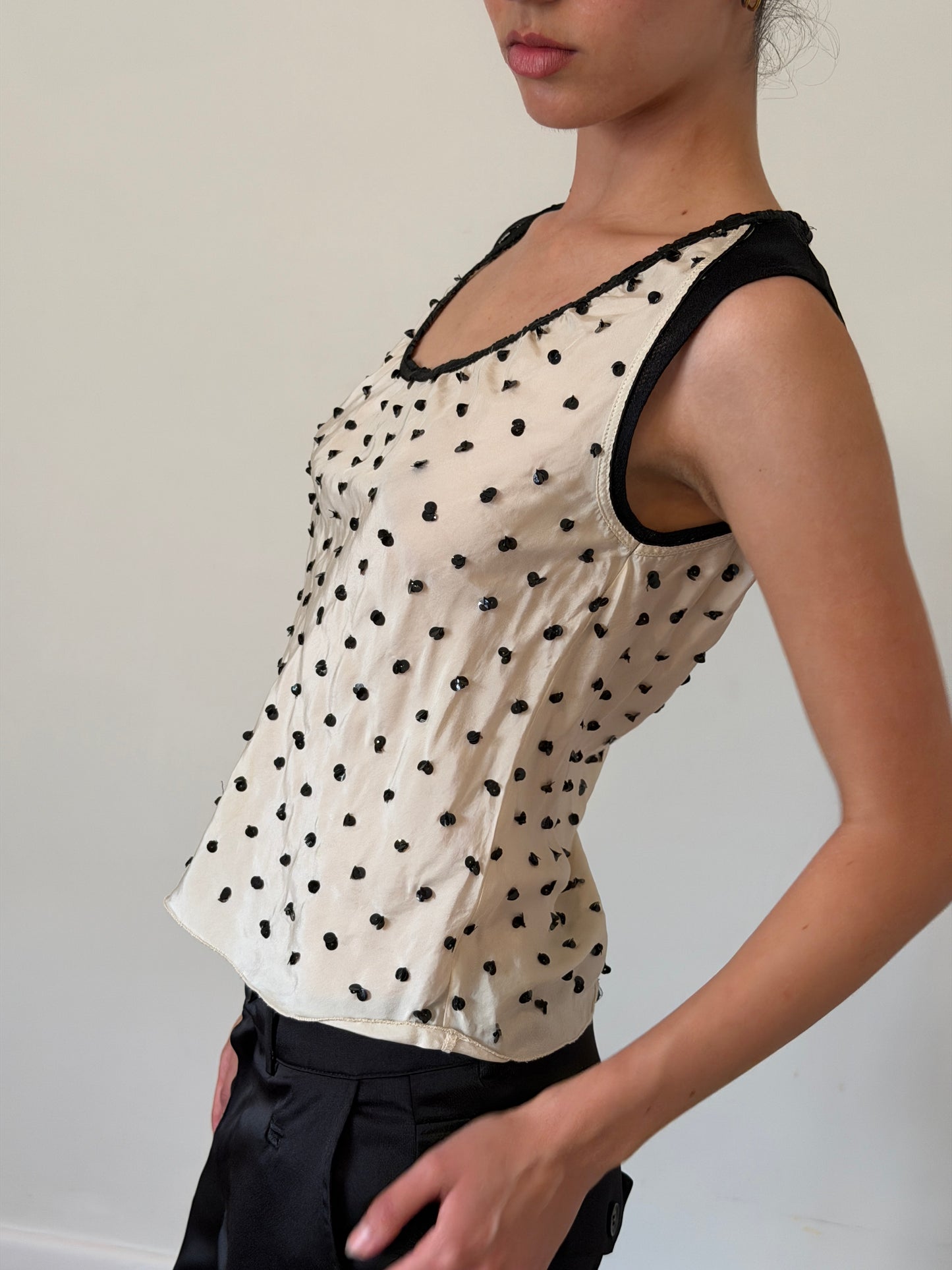 (reserved) prada spring 2000 sequin blouse