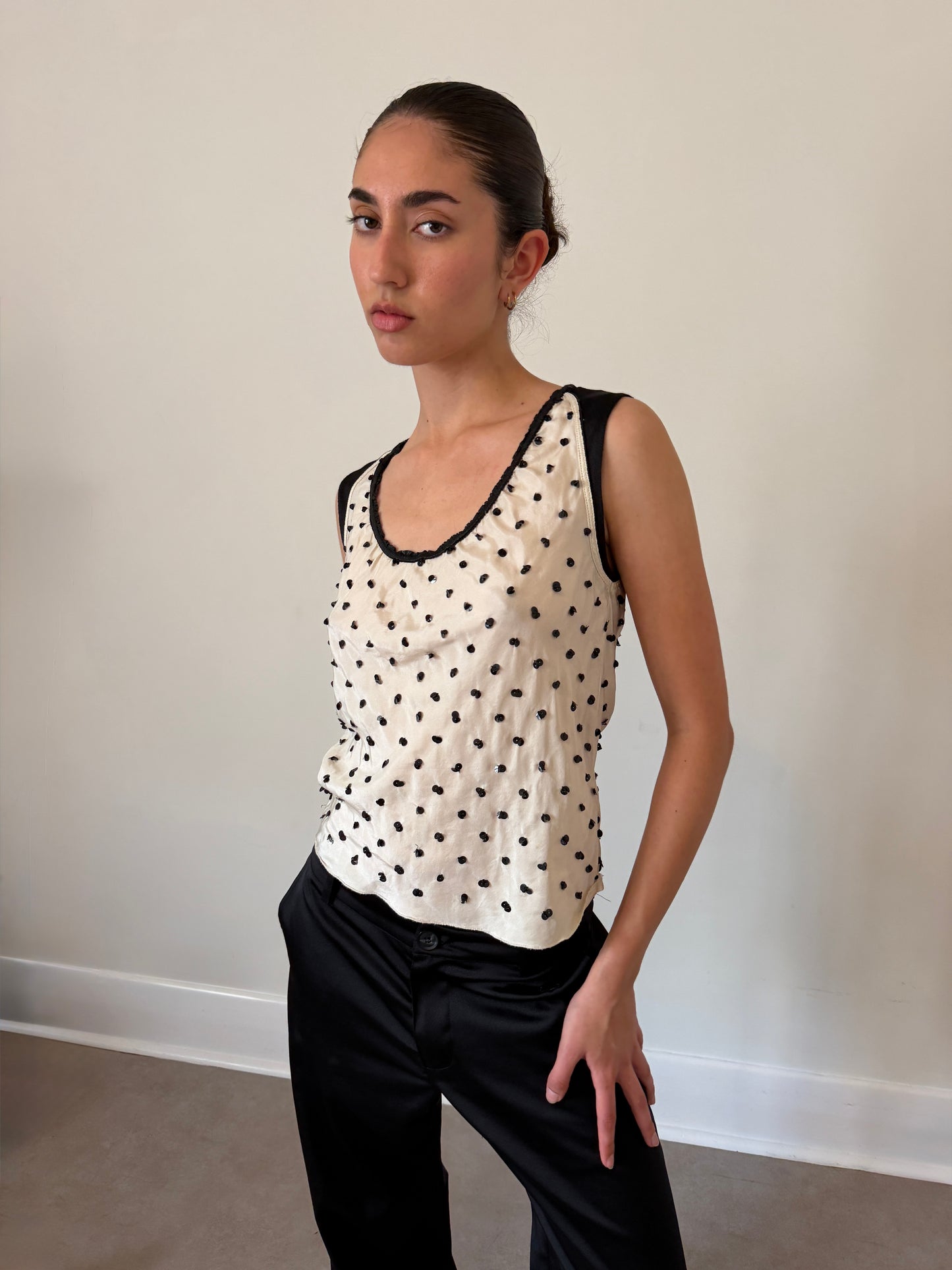 (reserved) prada spring 2000 sequin blouse