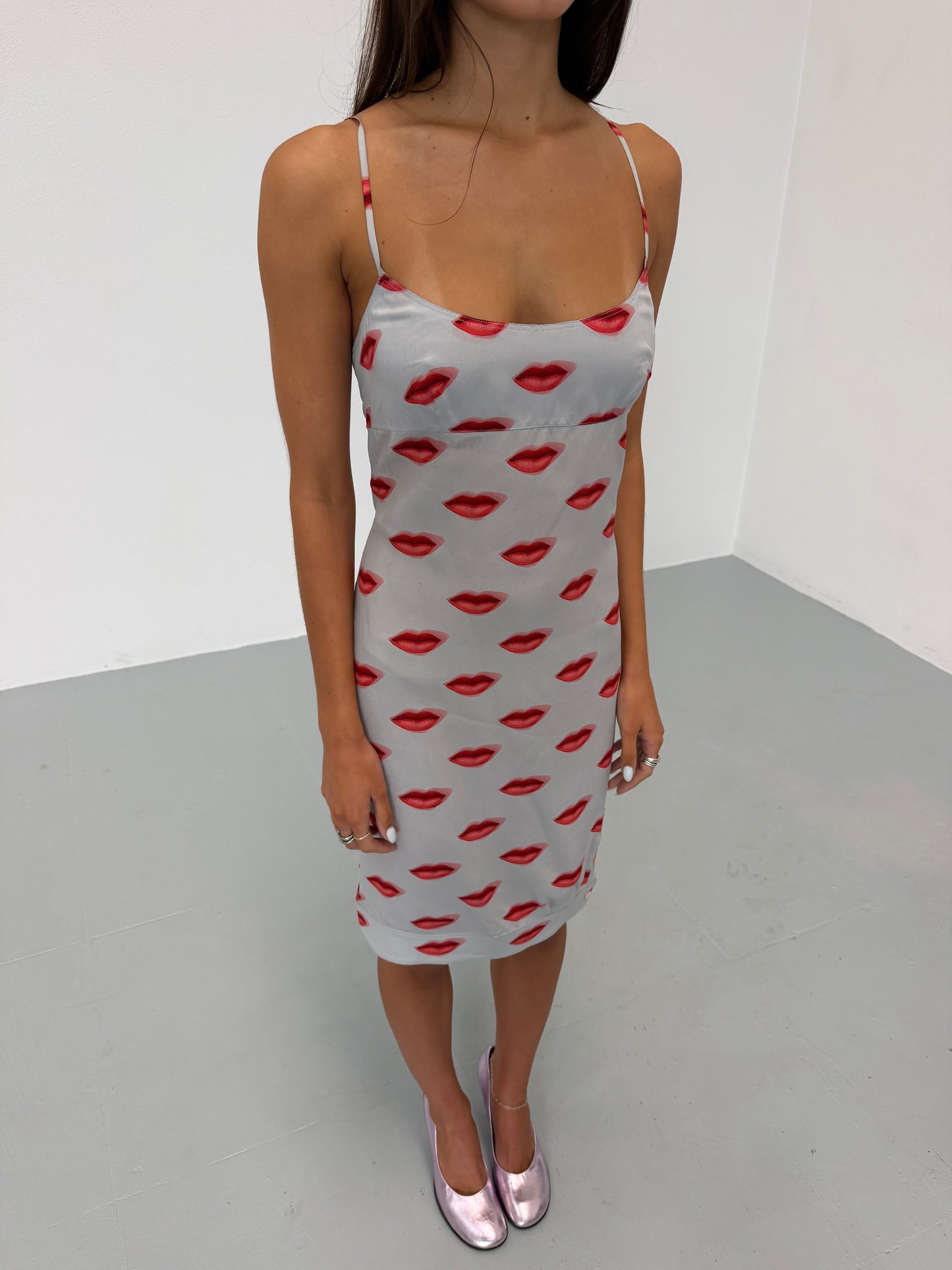 (rare) prada spring 2000 lip print dress