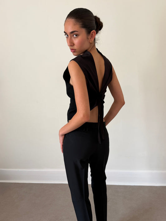(rare) y's by yohji yamamoto tailored open back vest