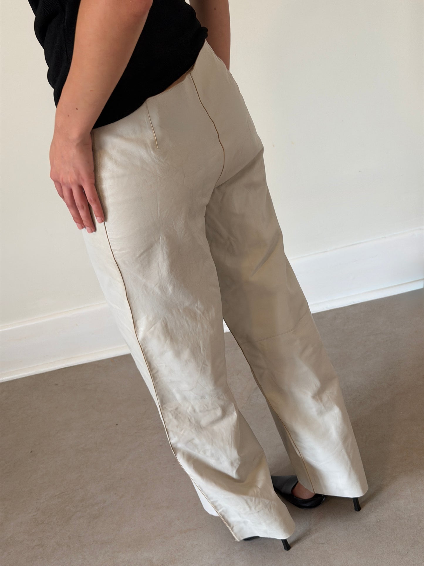 90s jil sander leather pants