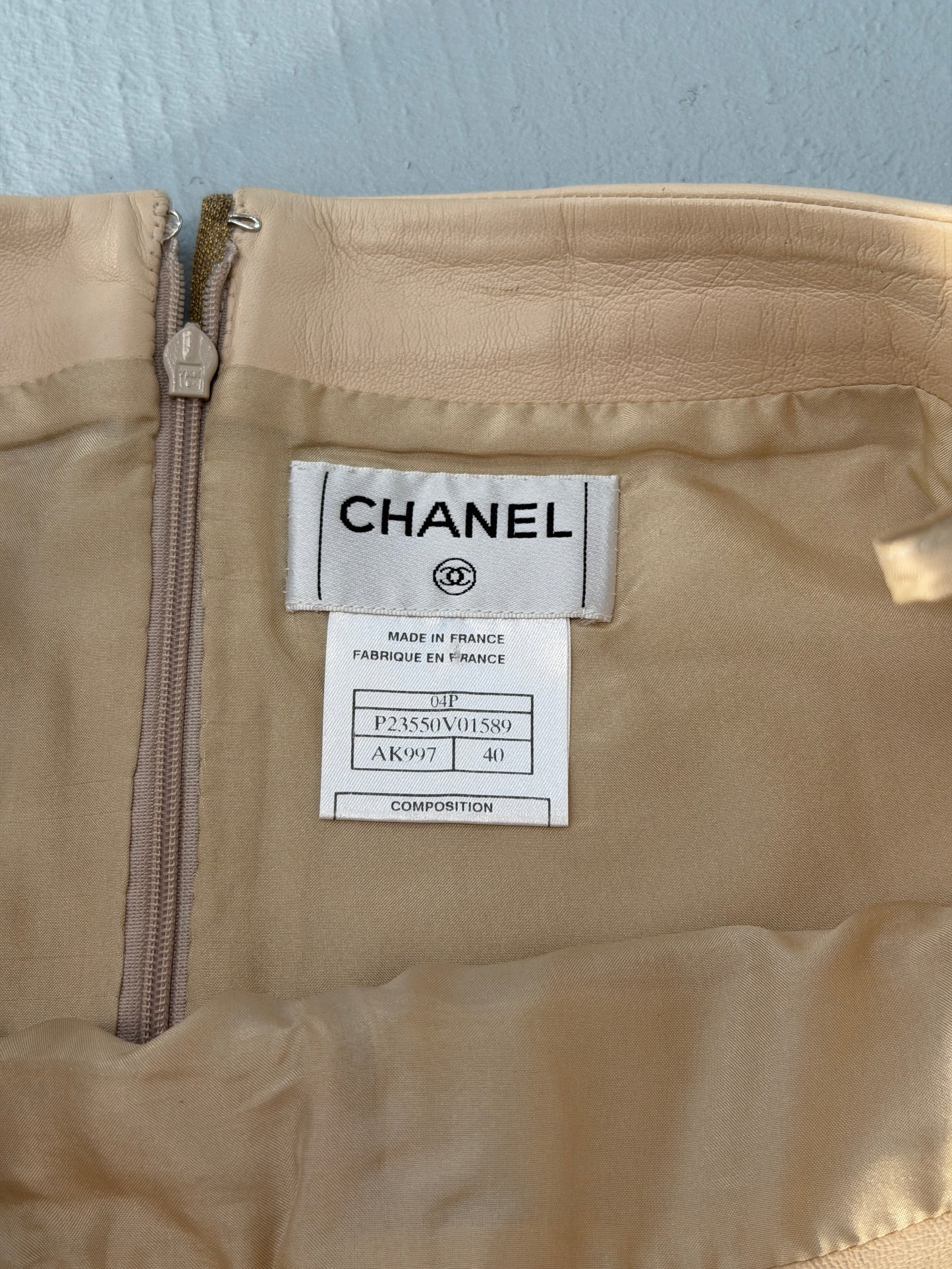 chanel spring 2004 lambskin mini skirt