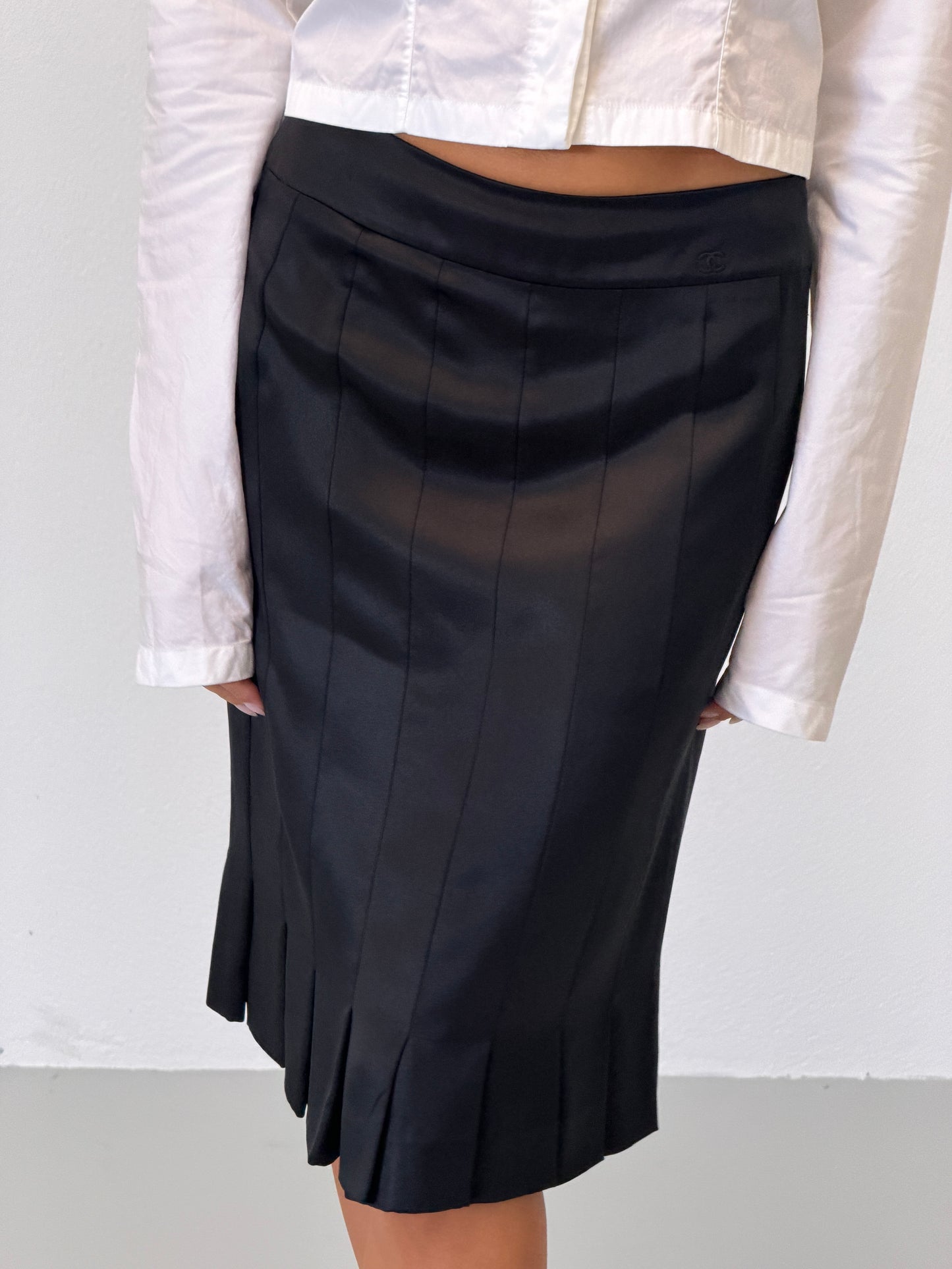 chanel spring 2005 runway silk skirt