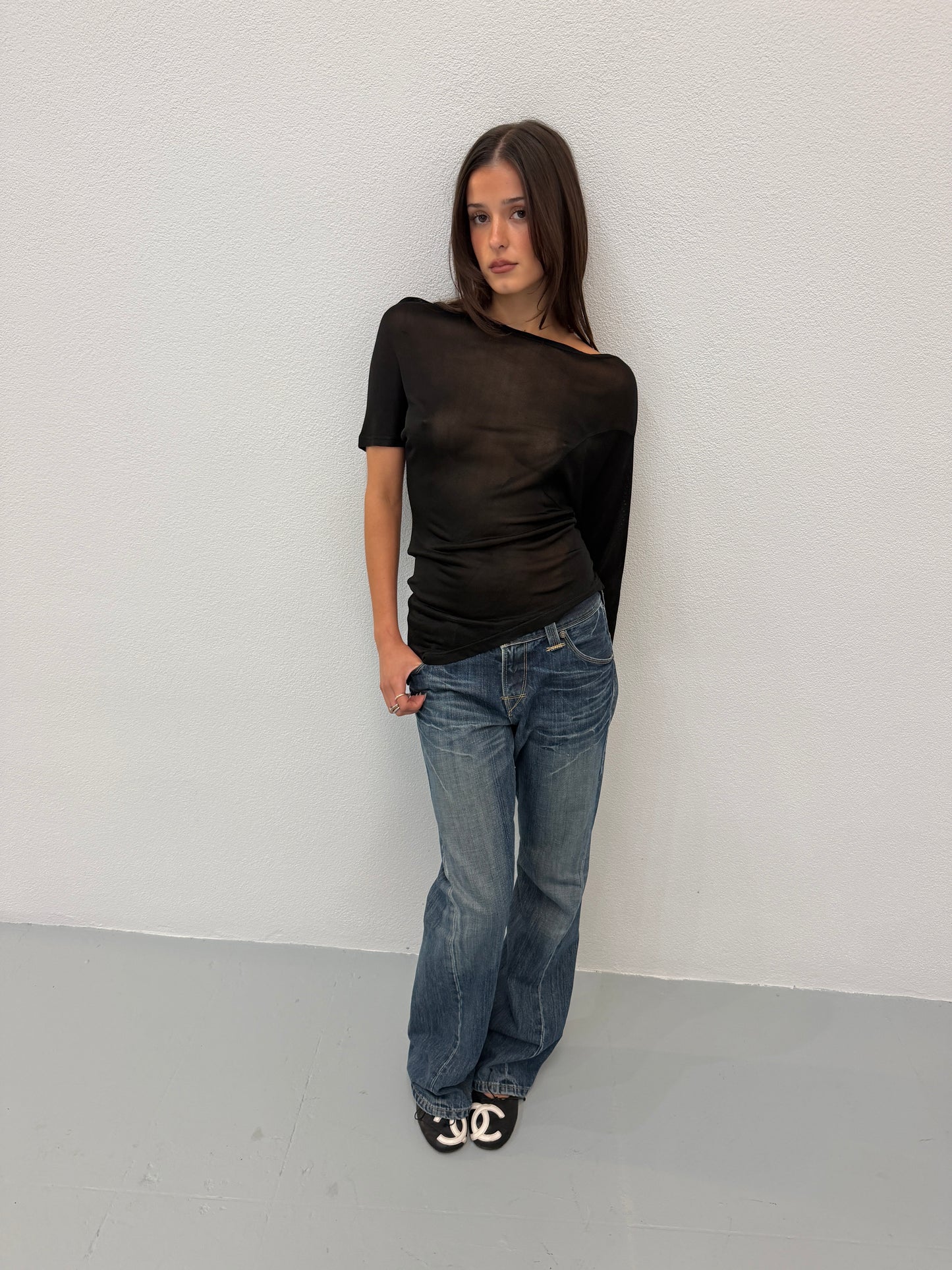 (rare) alexander mcqueen fall winter 1997 asymmetrical top