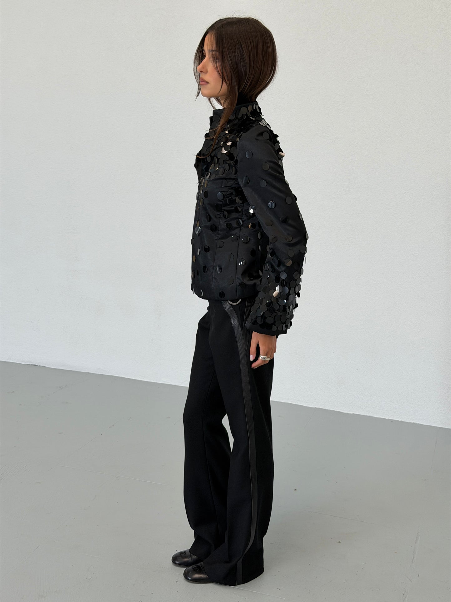 (rare) emporio armani 1990s black disc jacket