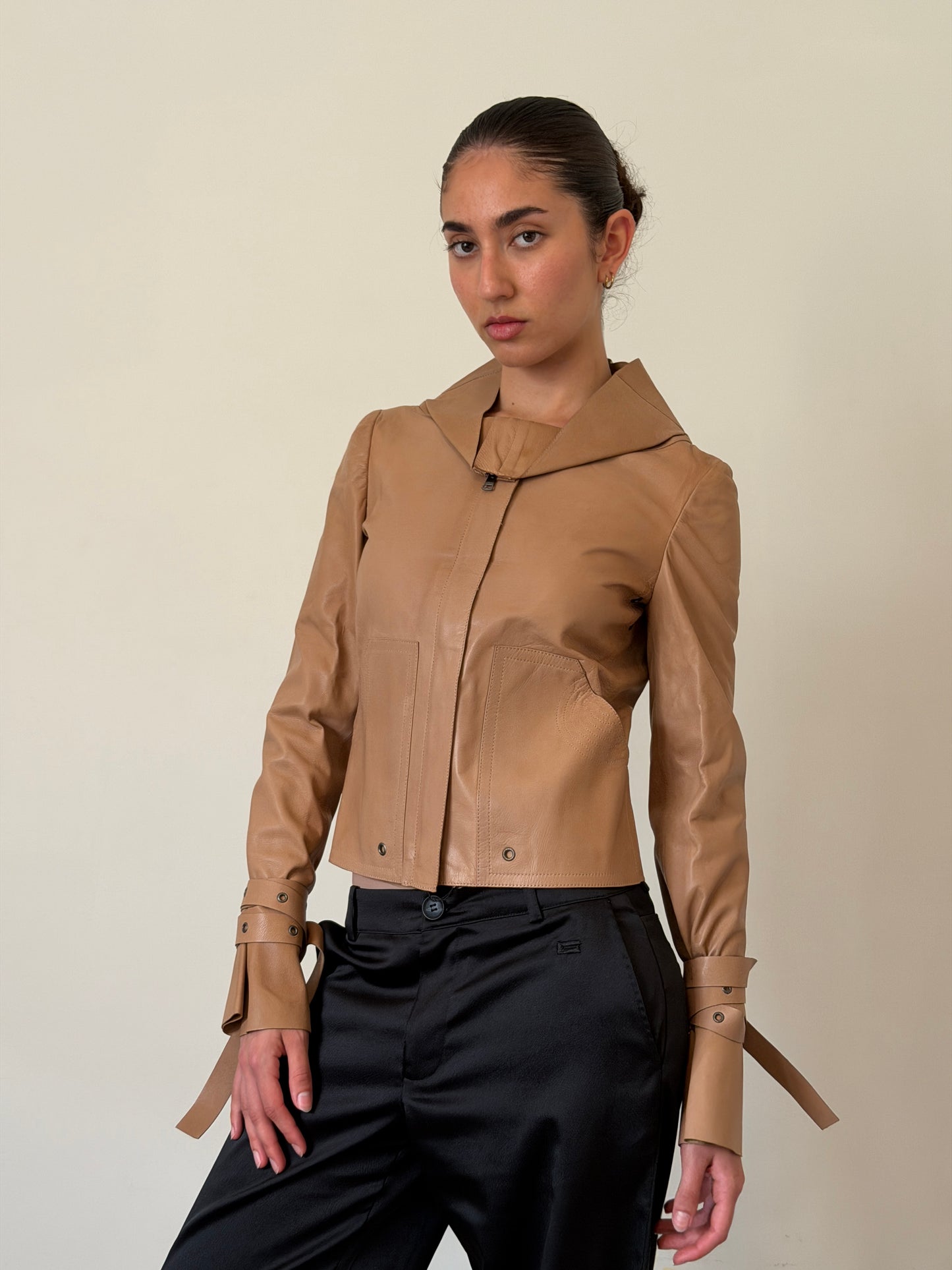 (rare) gucci fall 2003 by tom ford leather jacket