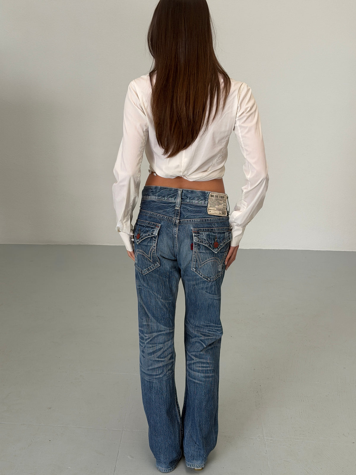 edwin 2000s 503 blue trip indigo flare jeans