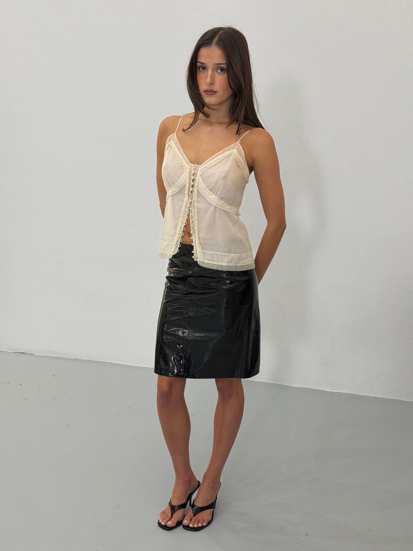chloé fall 2004 by phoebe philo ivory silk camisole