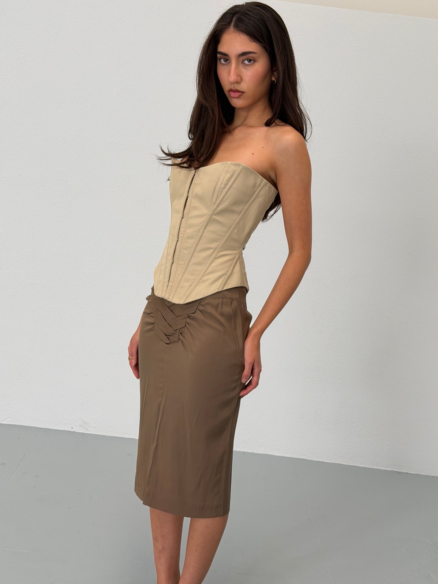 stella mccartney cream bustier top