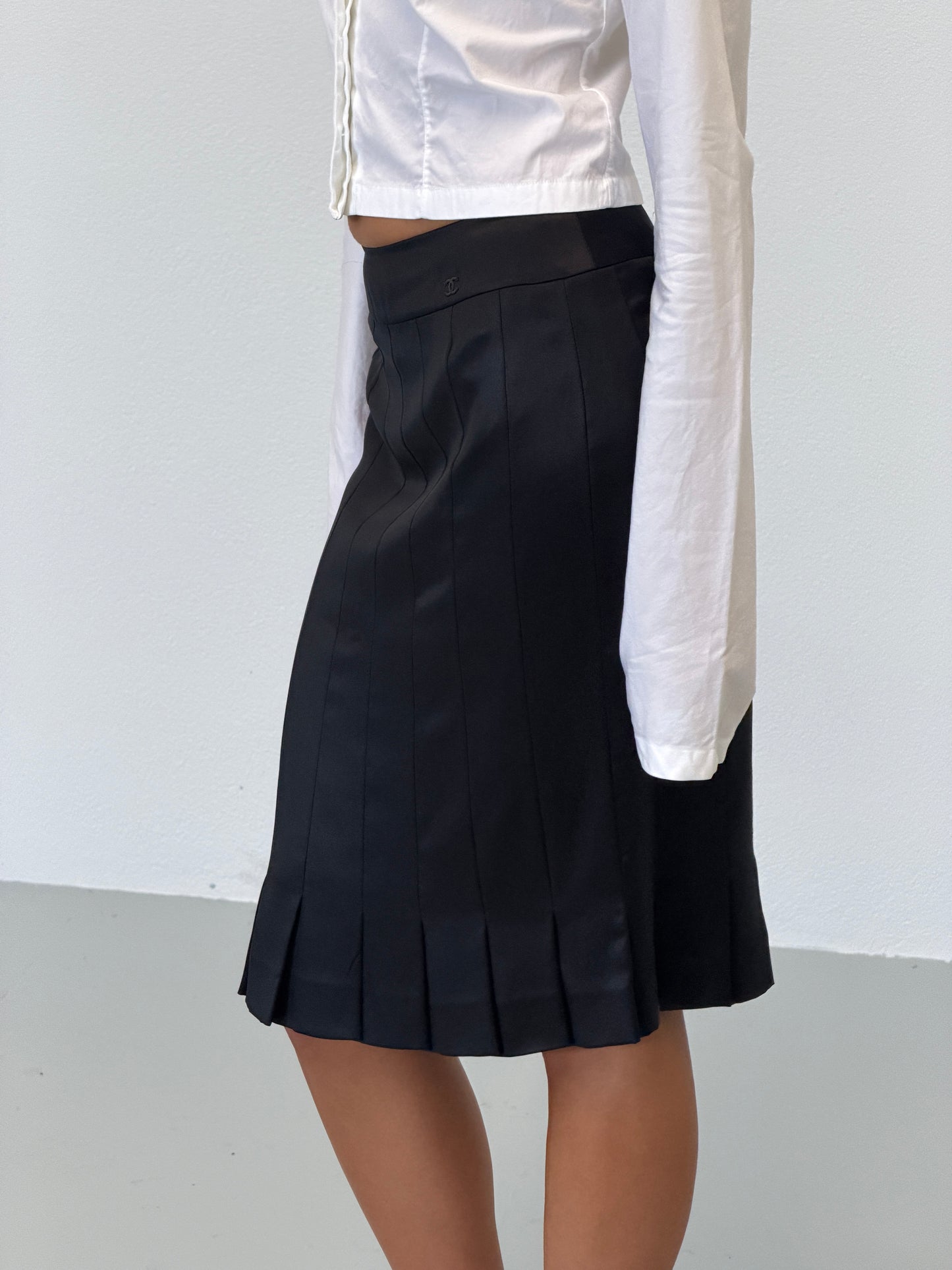 chanel spring 2005 runway silk skirt