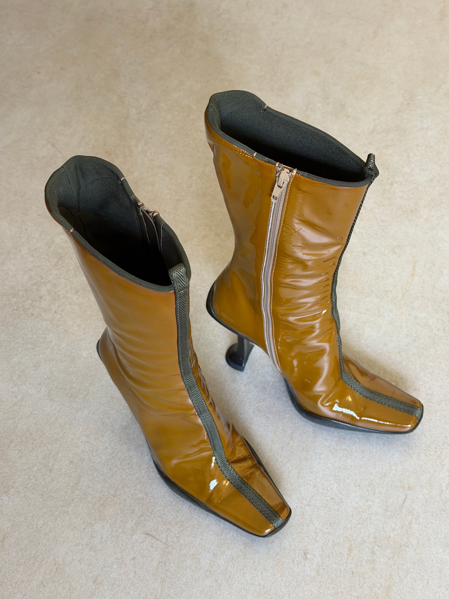 prada fw 1999 brown long boots