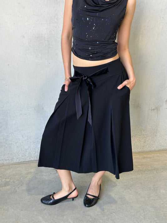 vintage laura ashley velvet tie skirt