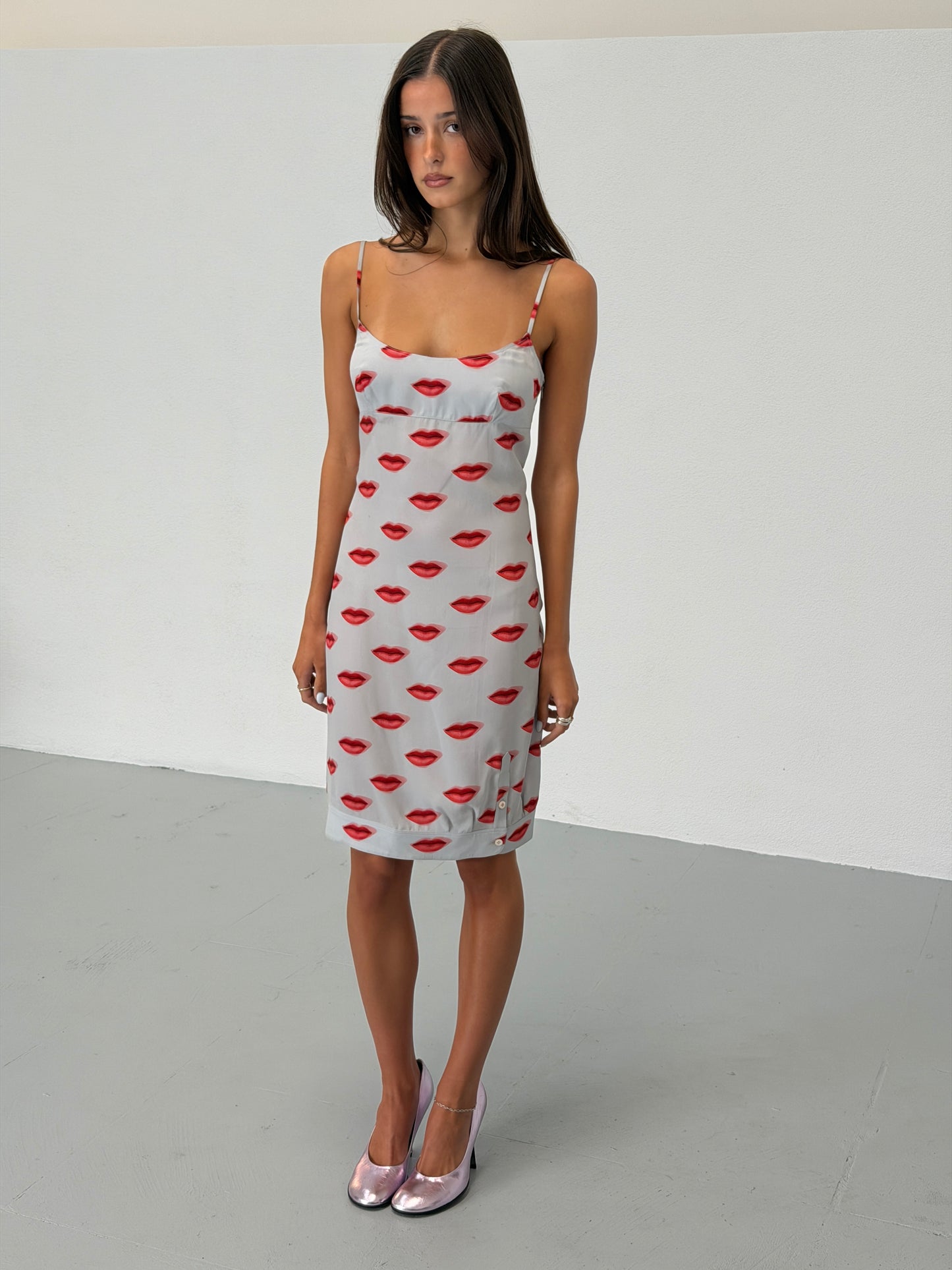 (rare) prada spring 2000 lip print dress