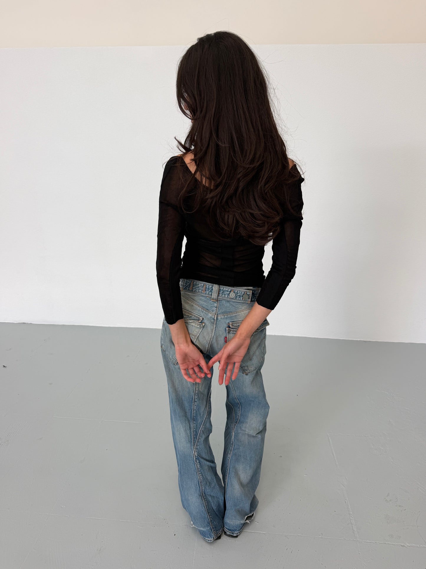 gucci by tom ford 2000s sheer top
