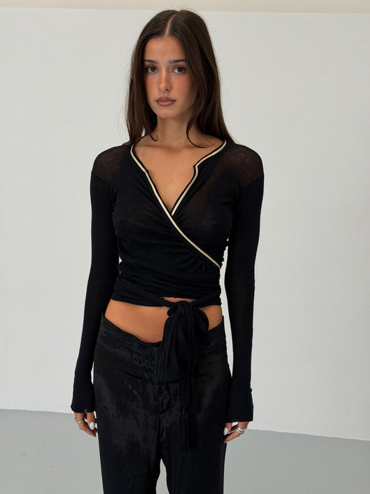 gucci 2000s wrap top
