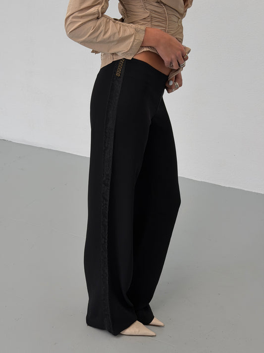 alessandro de benedetti 1990s silk blend trousers