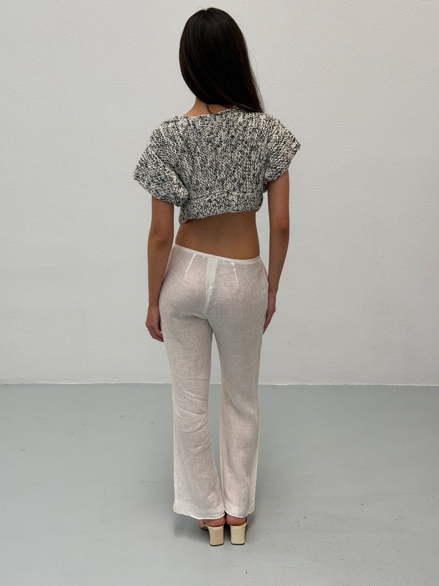 miu miu spring summer 1997 white sheer trousers