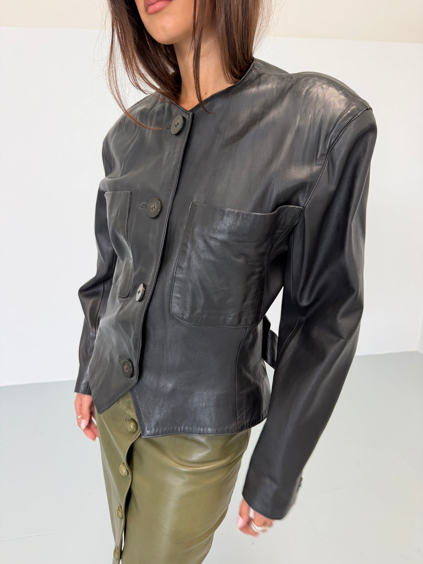 (rare) saint laurent 1980s leather jacket