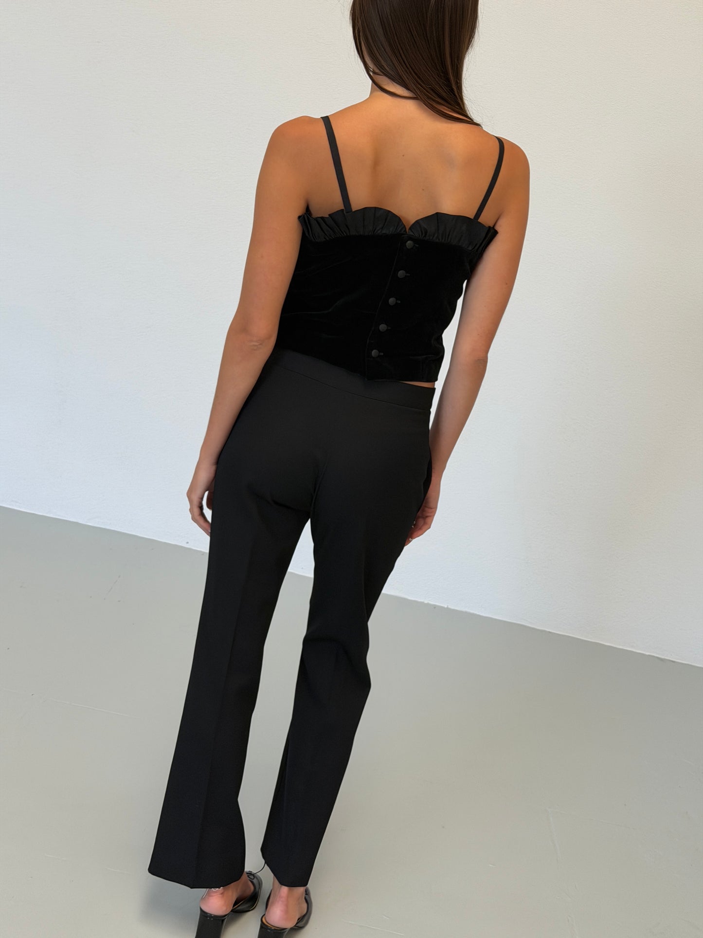 yves saint laurent 1980s velvet bustier