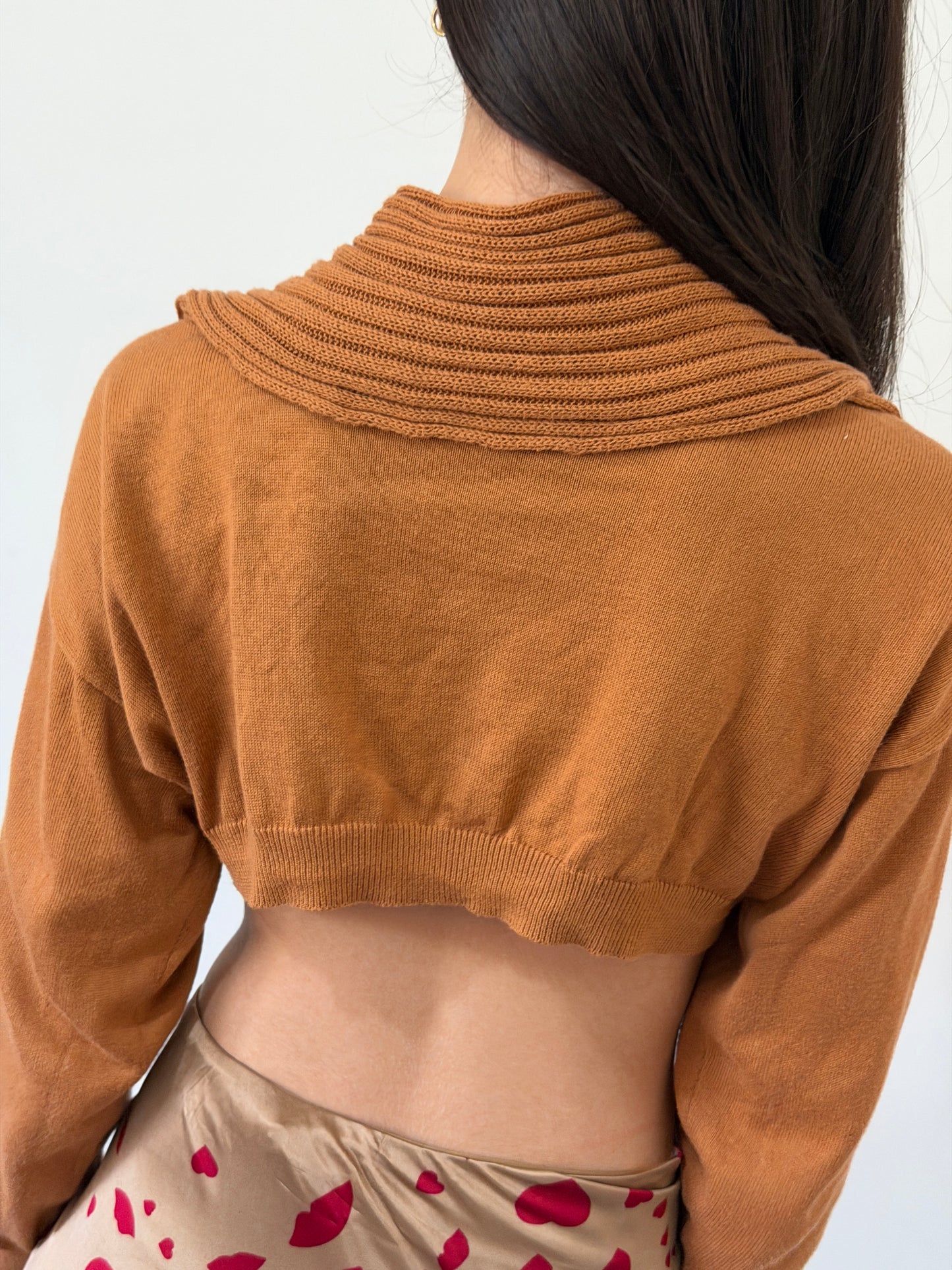 romeo gigli 1980s brown cotton shawl