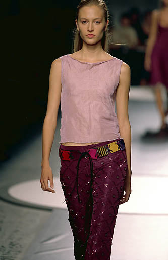 alberta ferretti spring 2000 runway sheer top