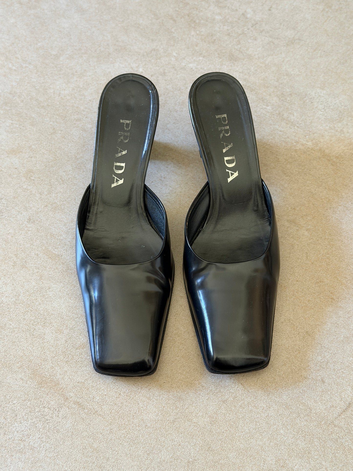 prada spring summer 1999 leather mules