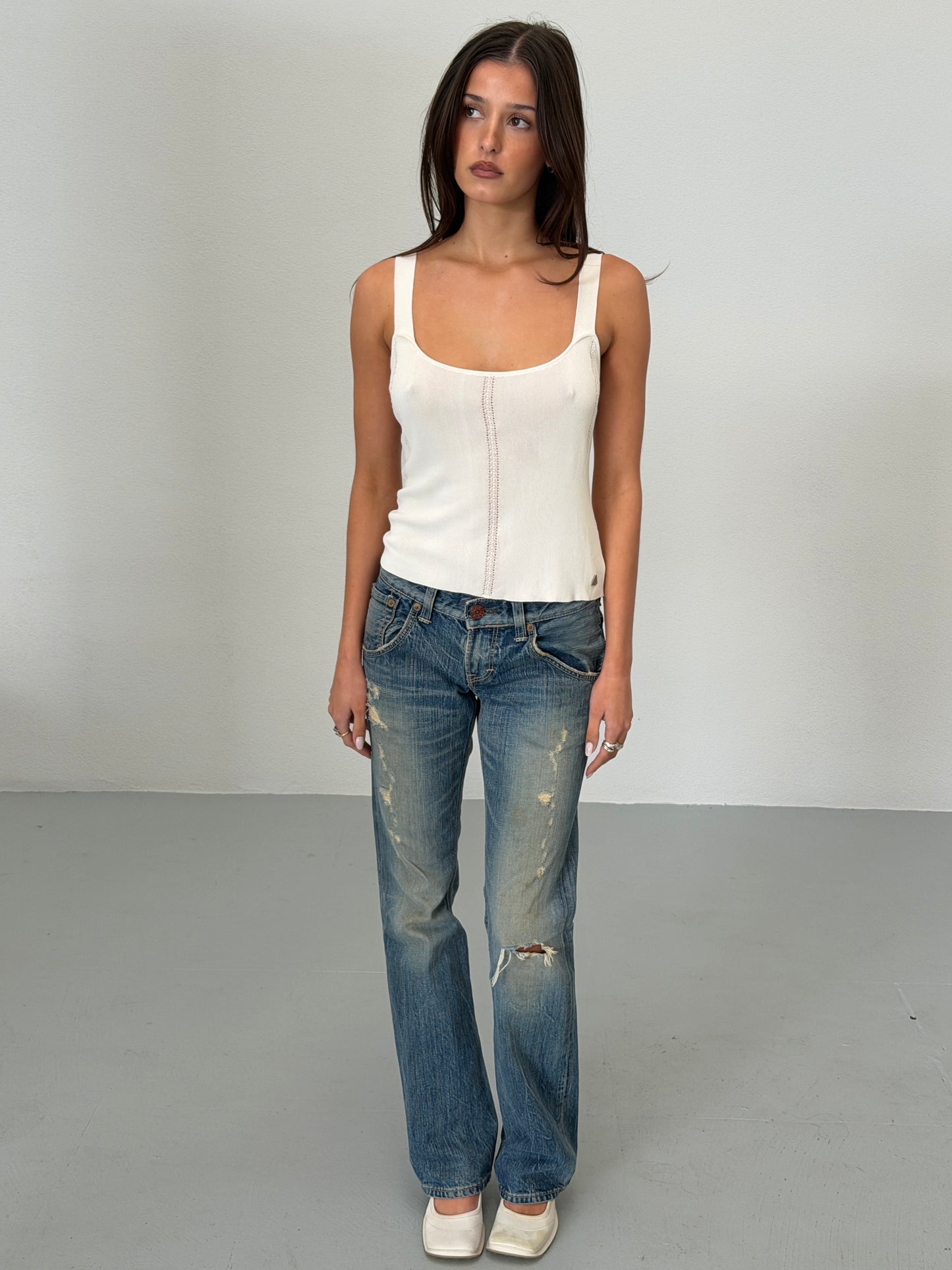 chanel spring summer 2000 white camisole