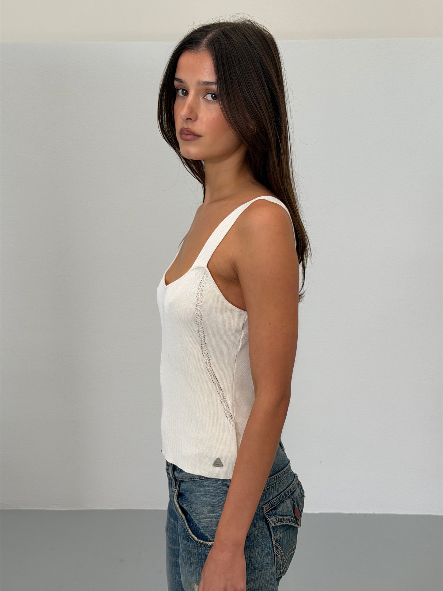 chanel spring summer 2000 white camisole