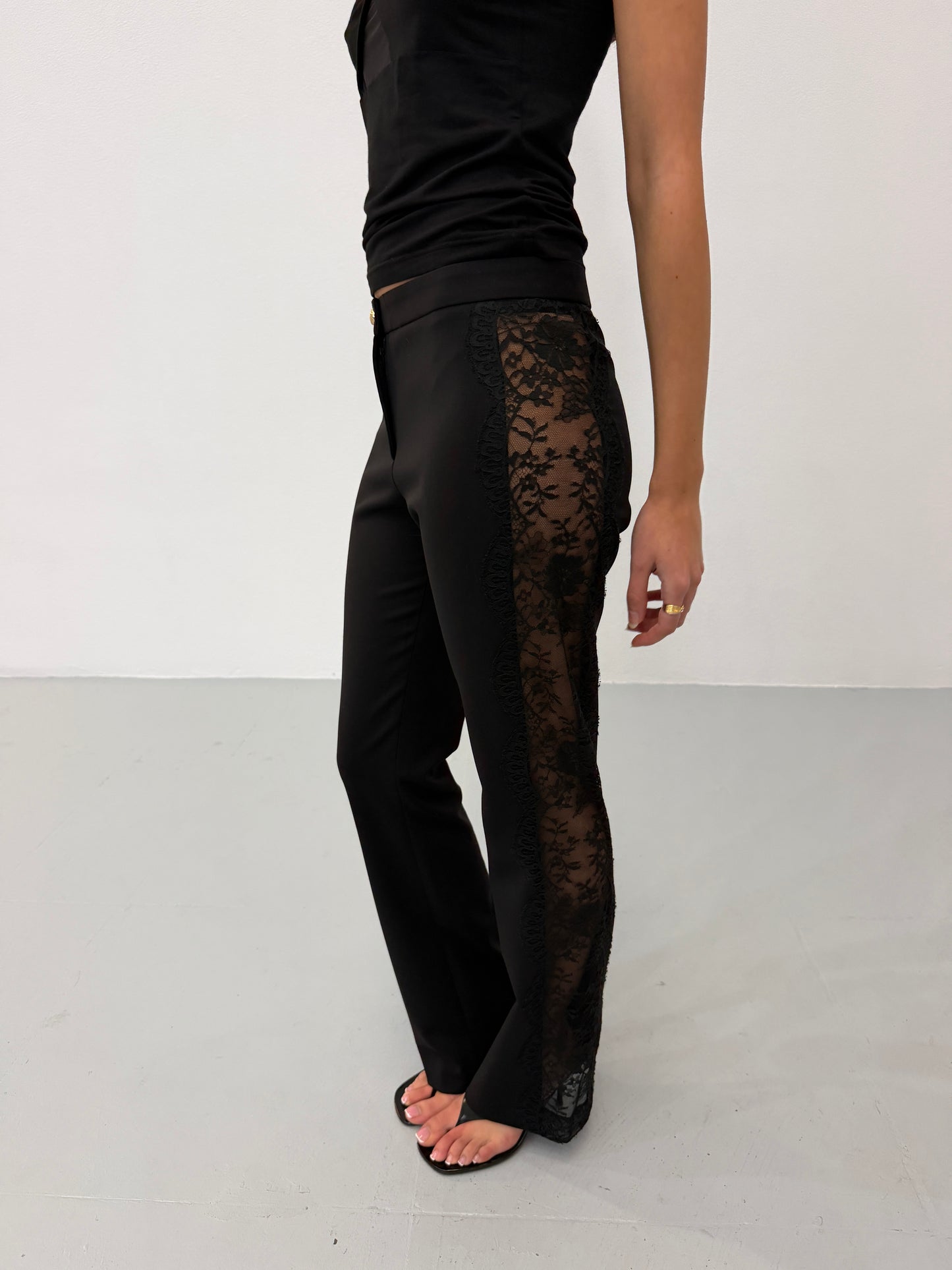 versace 1990s lace pants
