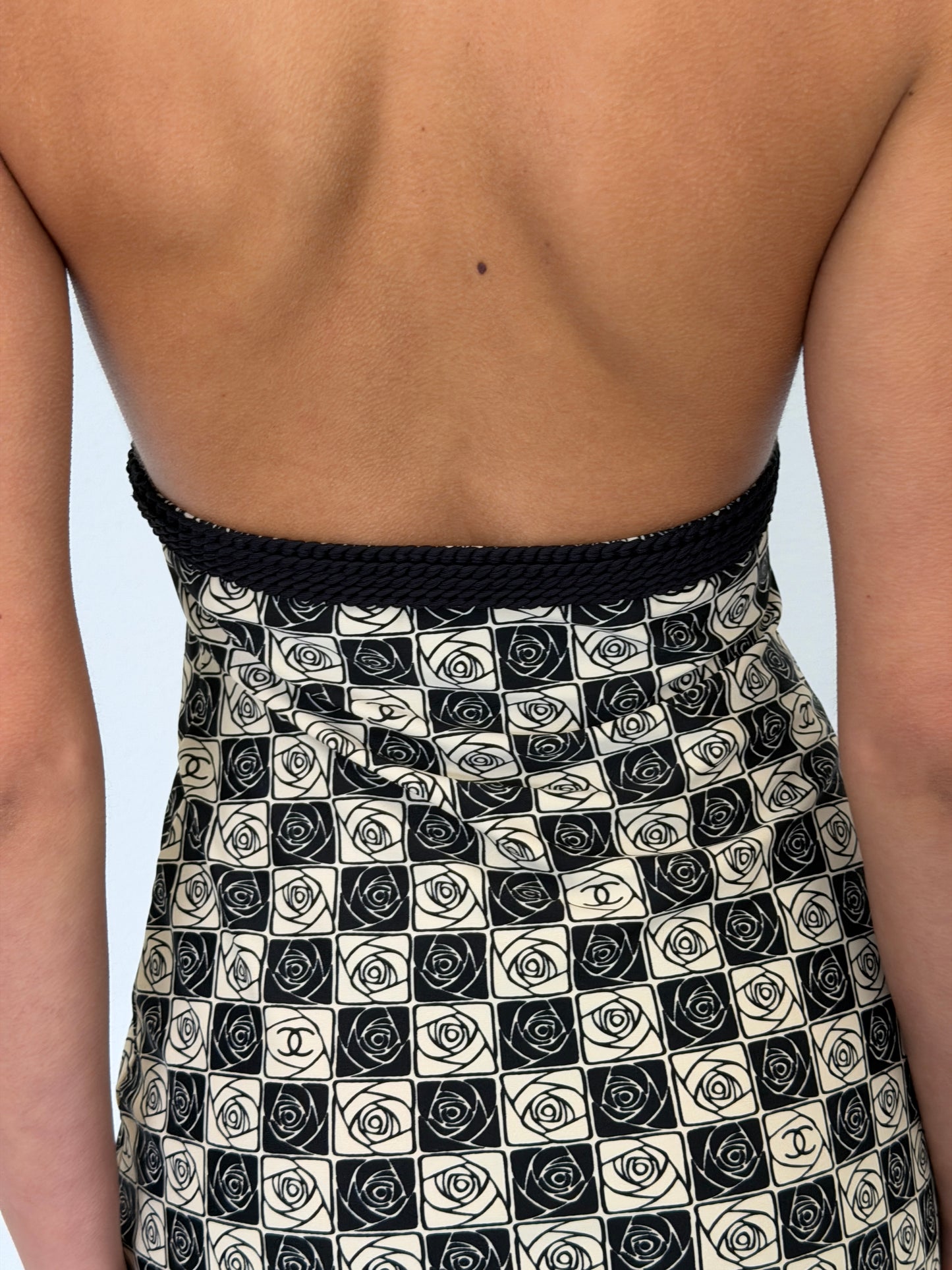 (rare) chanel spring summer 2004 halter neck mini dress