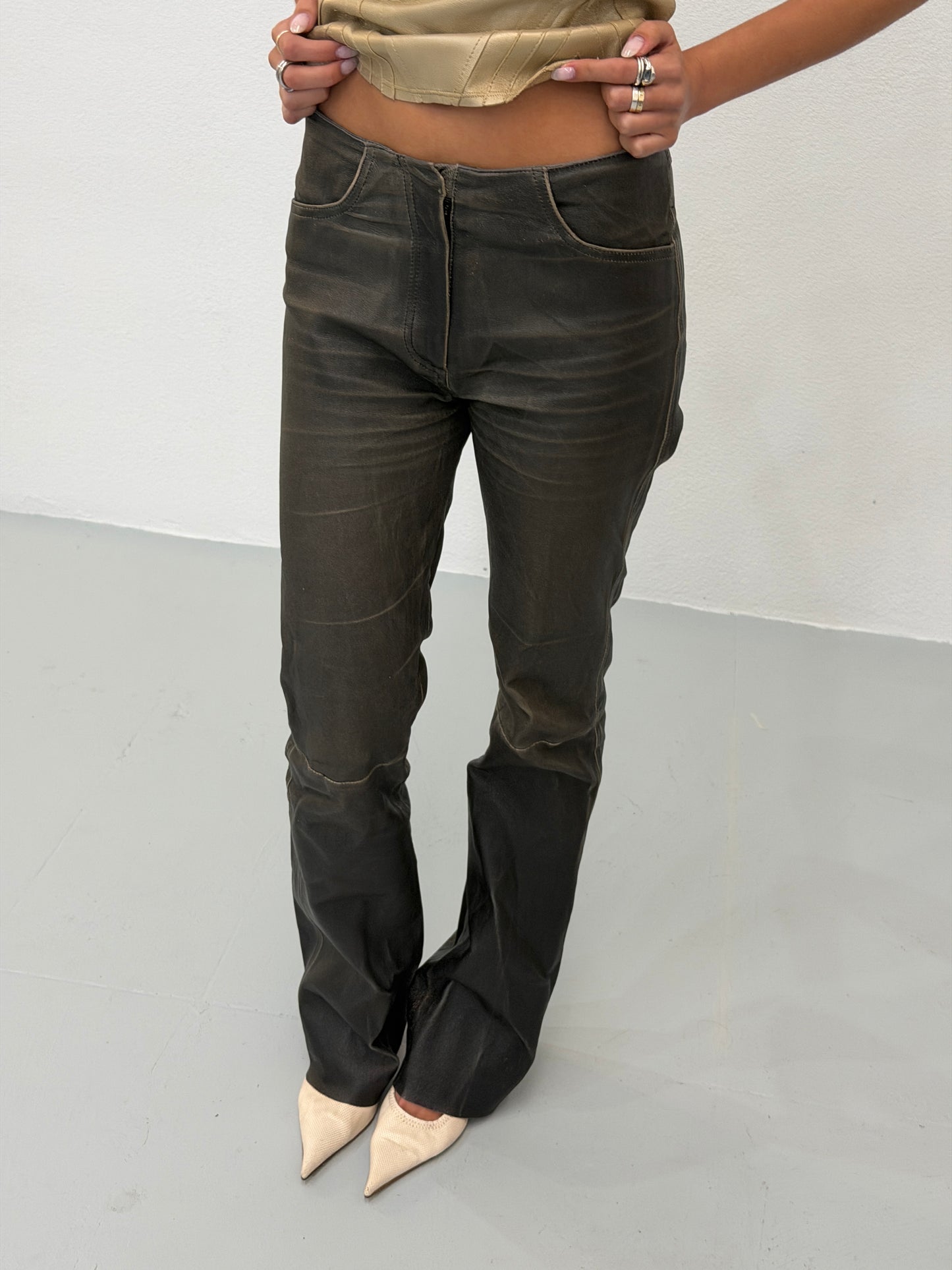 jitrois 2000s leather pants
