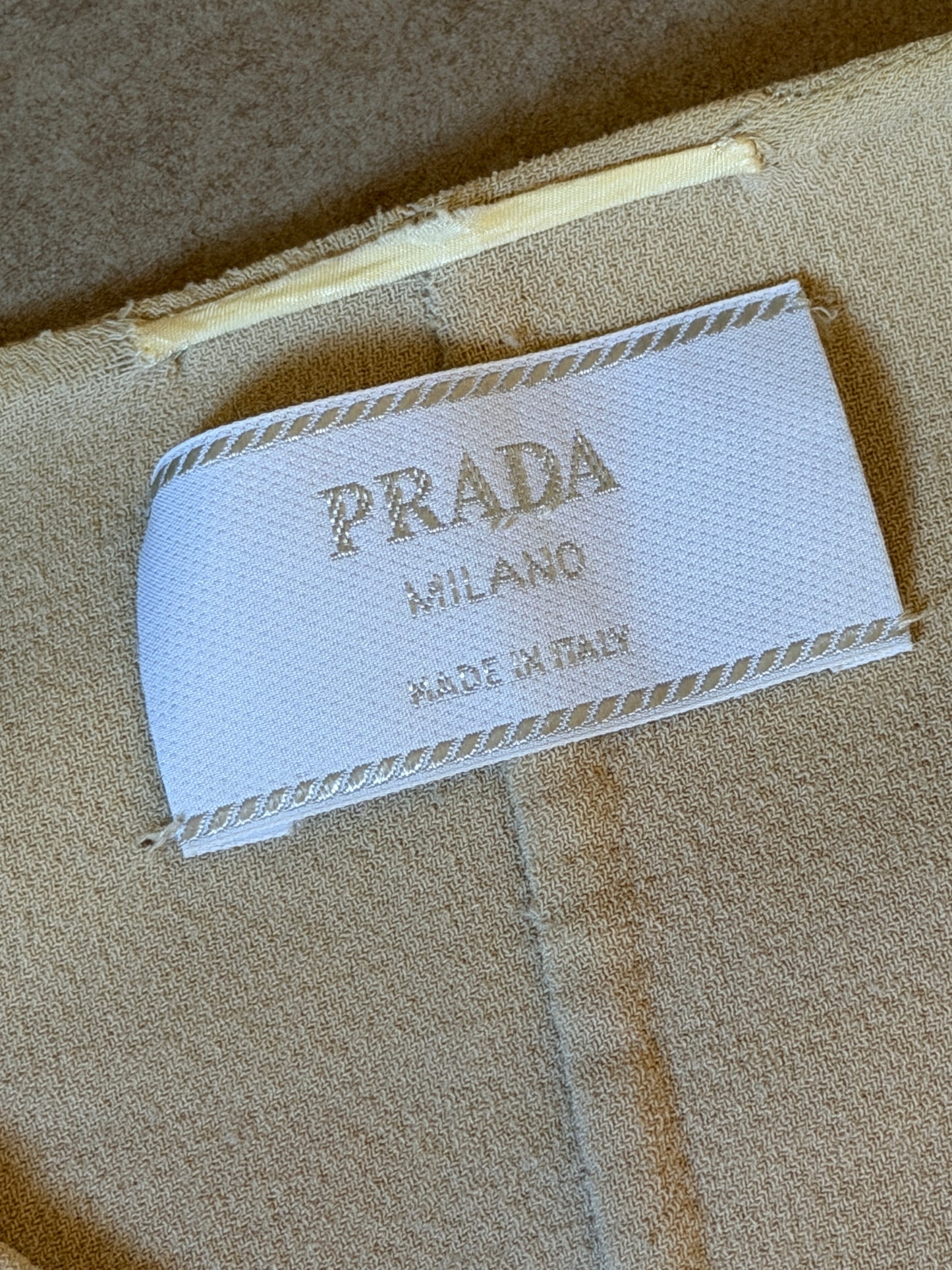 prada 90s ivory fitted jacket