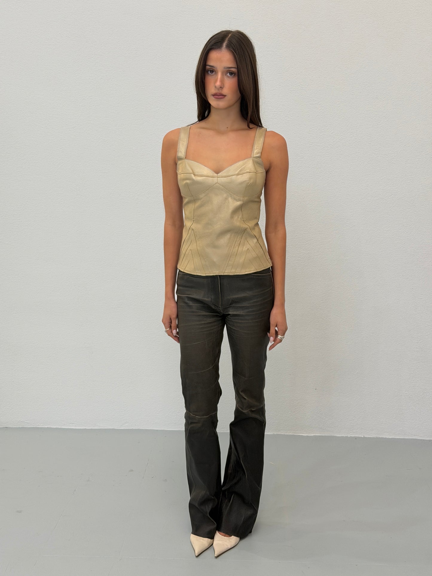 sportmax code by max mara 1990s leather bustier