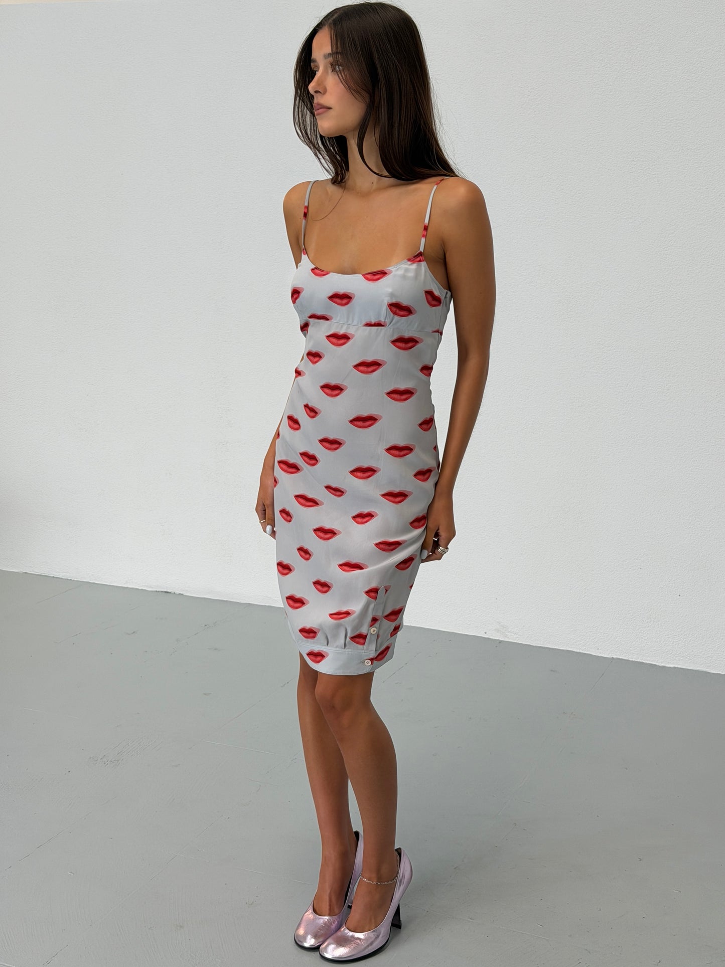 (rare) prada spring 2000 lip print dress