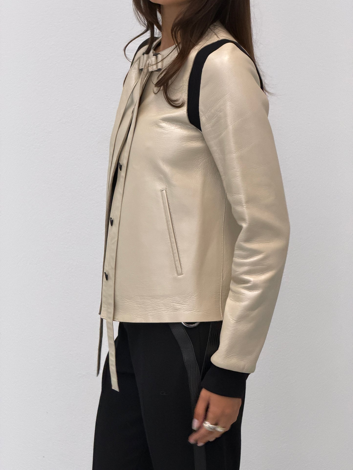 (rare) miu miu spring summer 2000 runway leather jacket