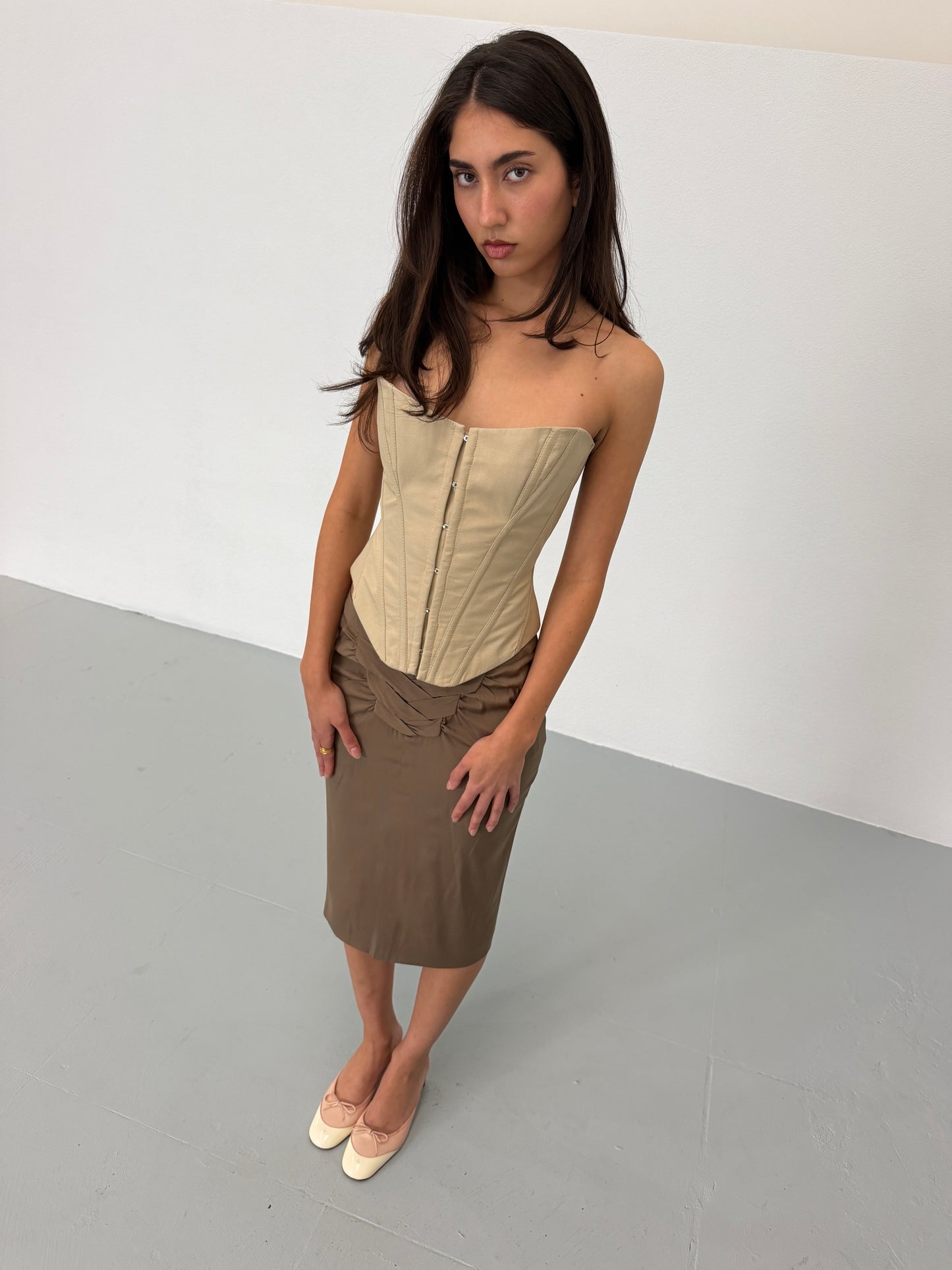 stella mccartney cream bustier top