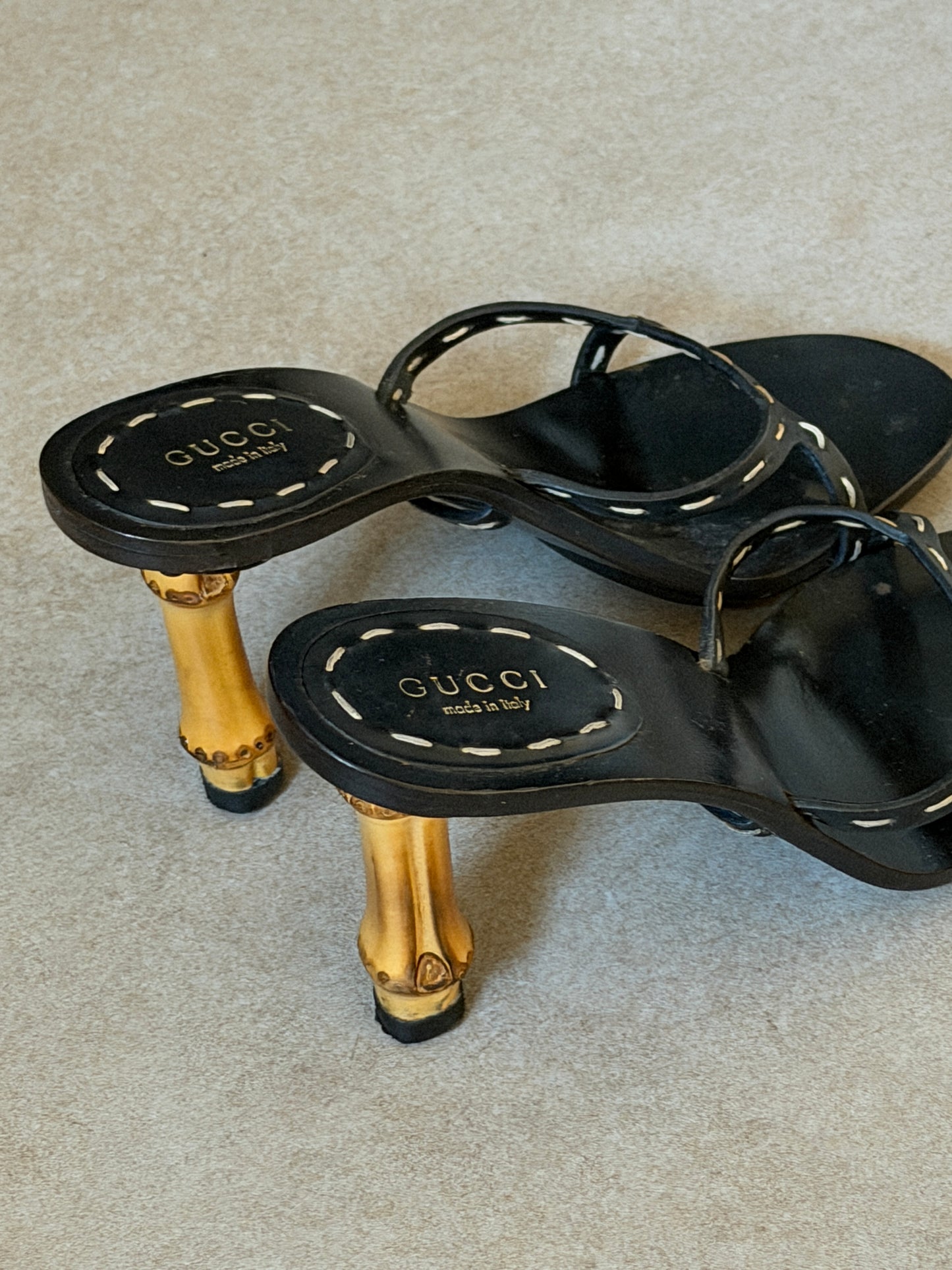 (rare) gucci spring 2002 by tom ford bamboo heels