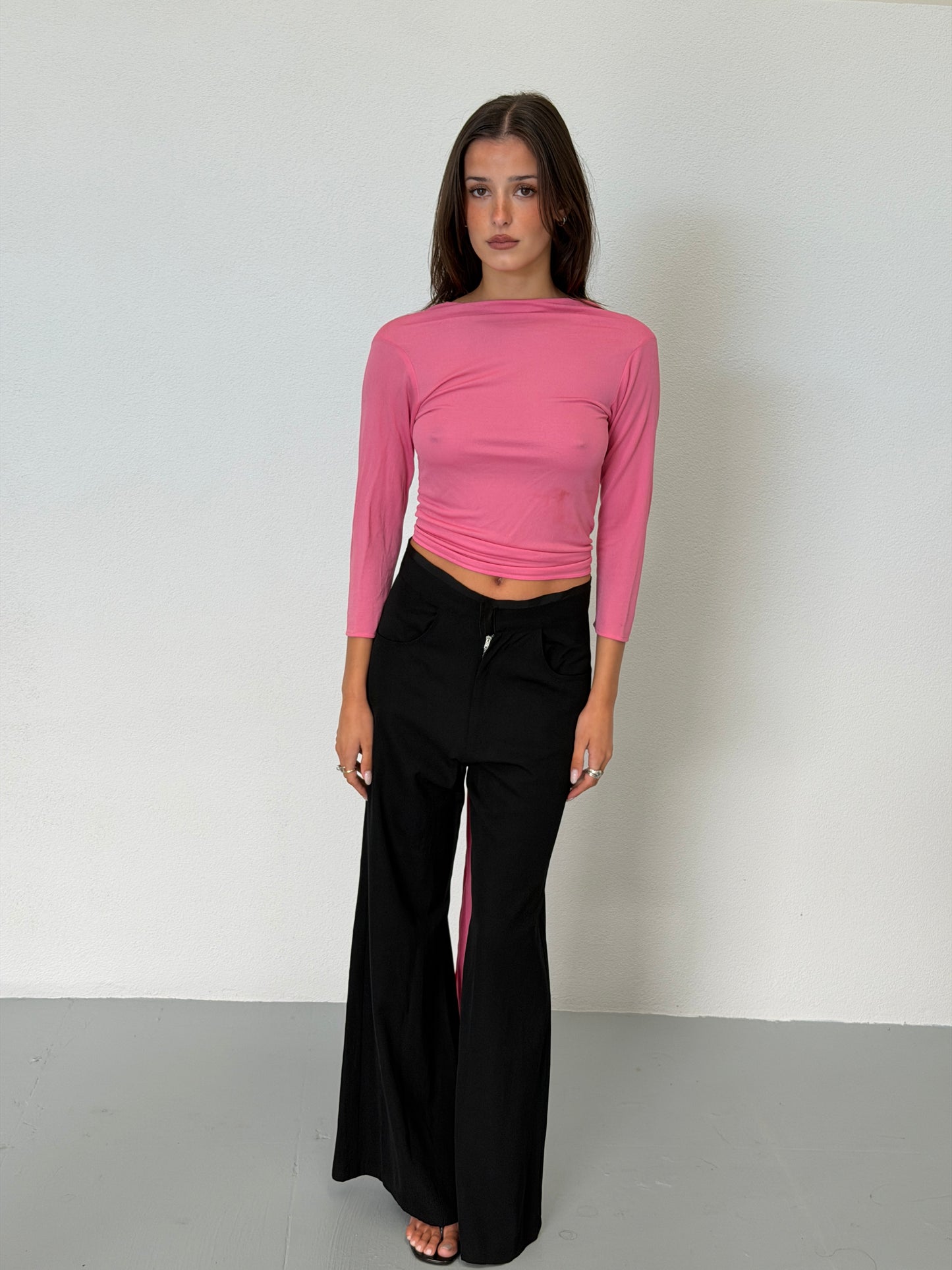 yves saint laurent 1980s backless wrap blouse