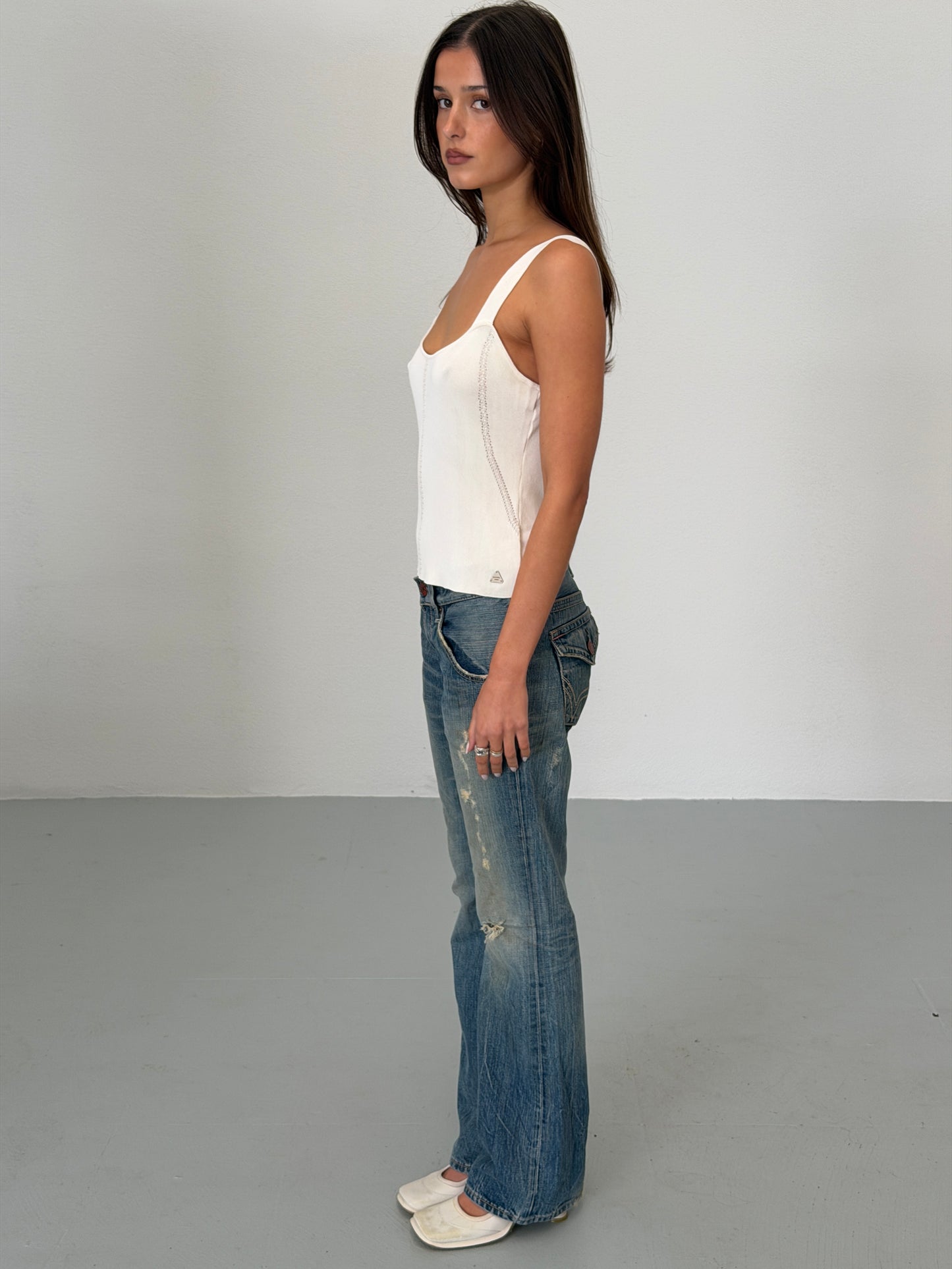 chanel spring summer 2000 white camisole