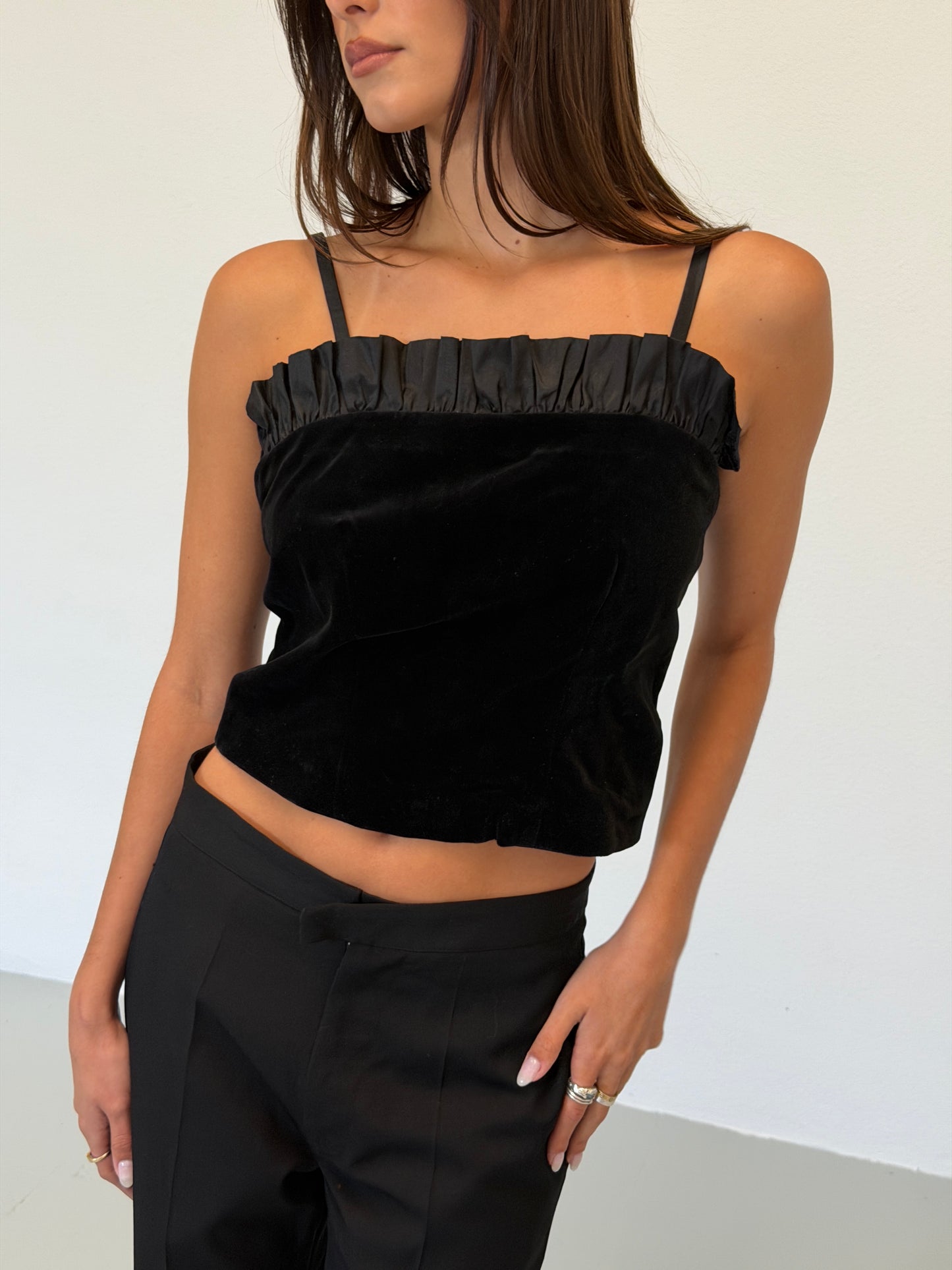 yves saint laurent 1980s velvet bustier