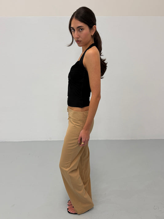 louis vuitton by marc jacobs 2000s beige trousers