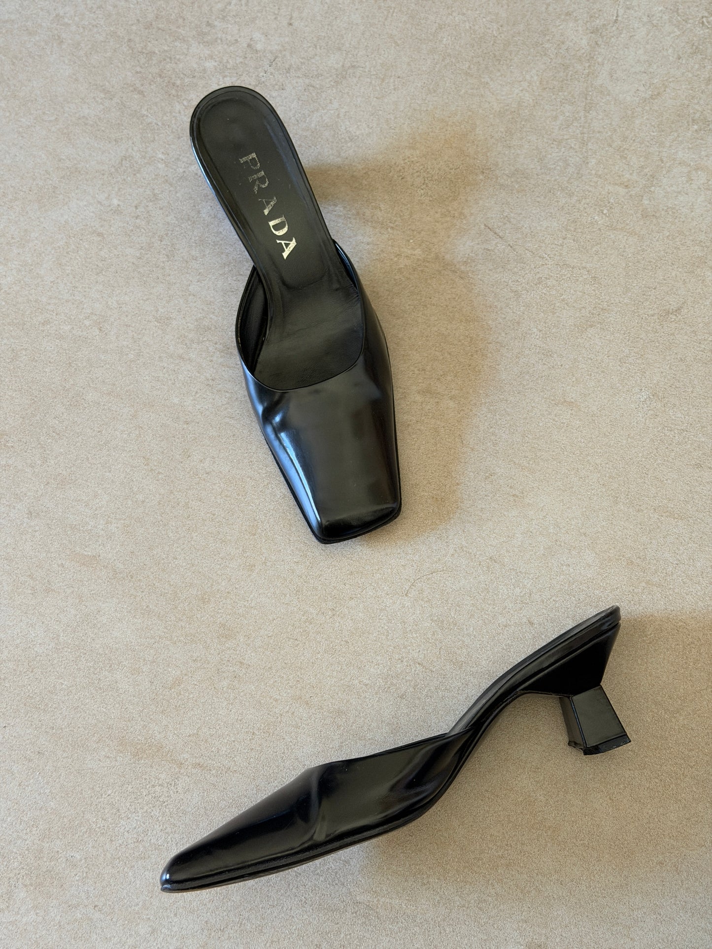 prada spring summer 1999 leather mules