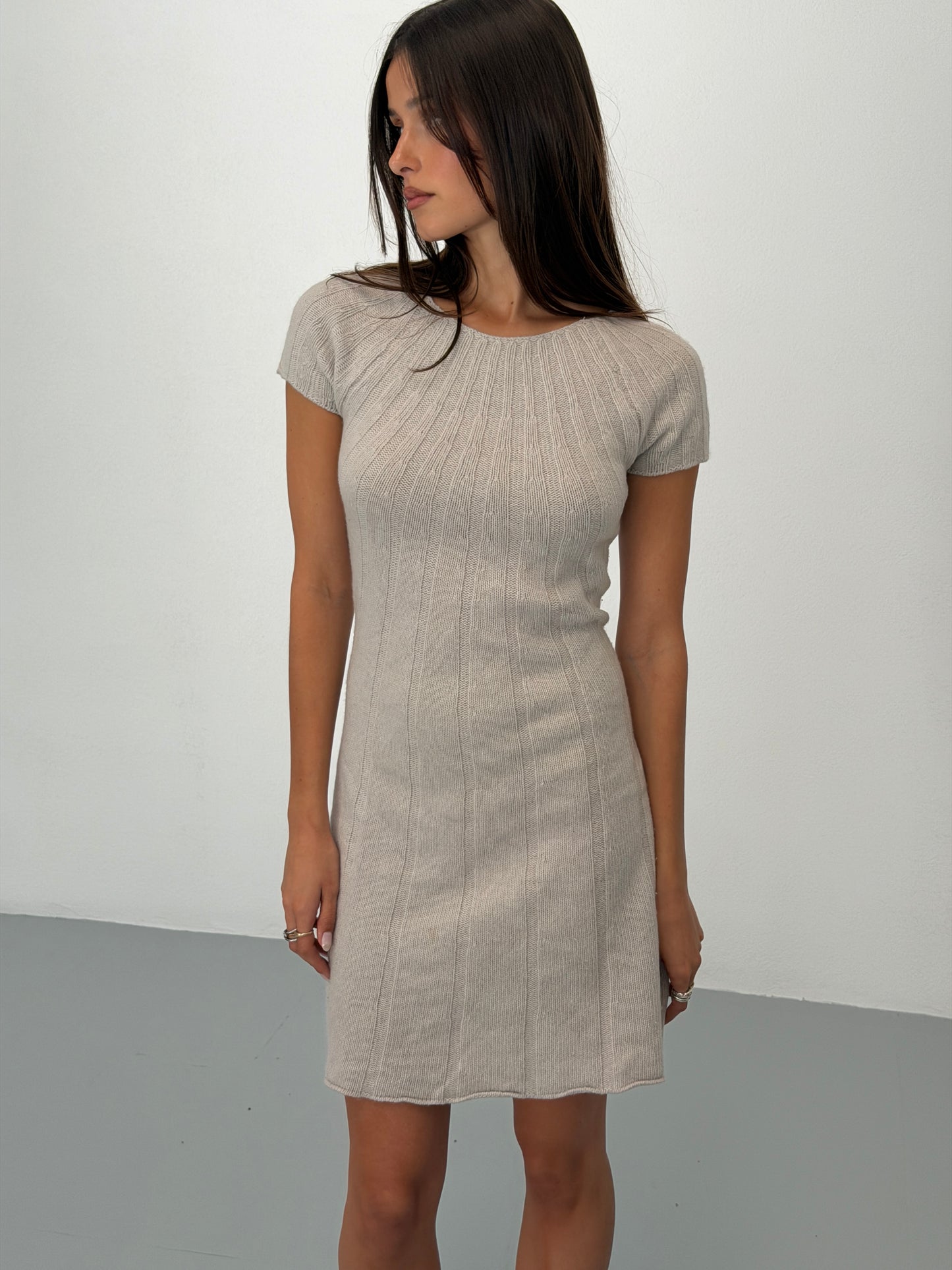 roberto collina 2000s cashmere knit dress