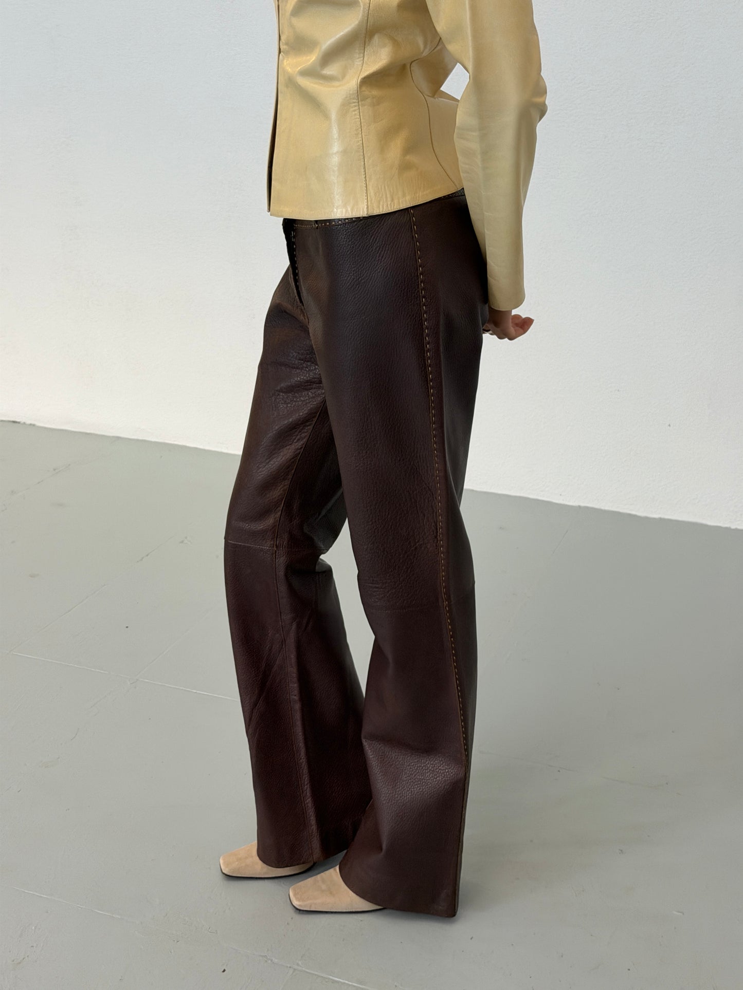 (reserved) fendi fall 2003 leather pants