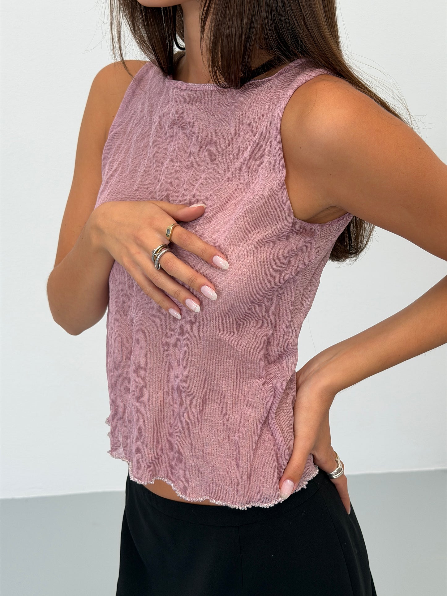 alberta ferretti spring 2000 runway sheer top