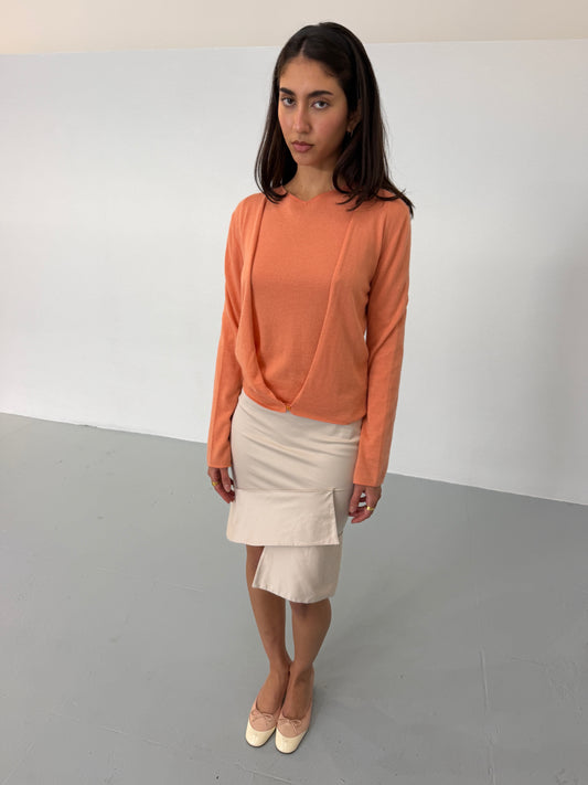 (rare) gucci spring 2004 runway ivory skirt