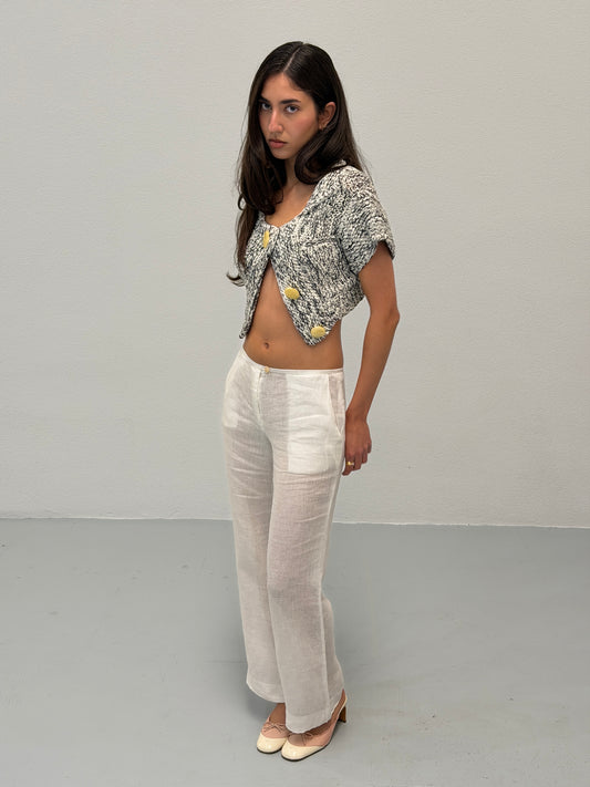 miu miu spring summer 1997 white sheer trousers