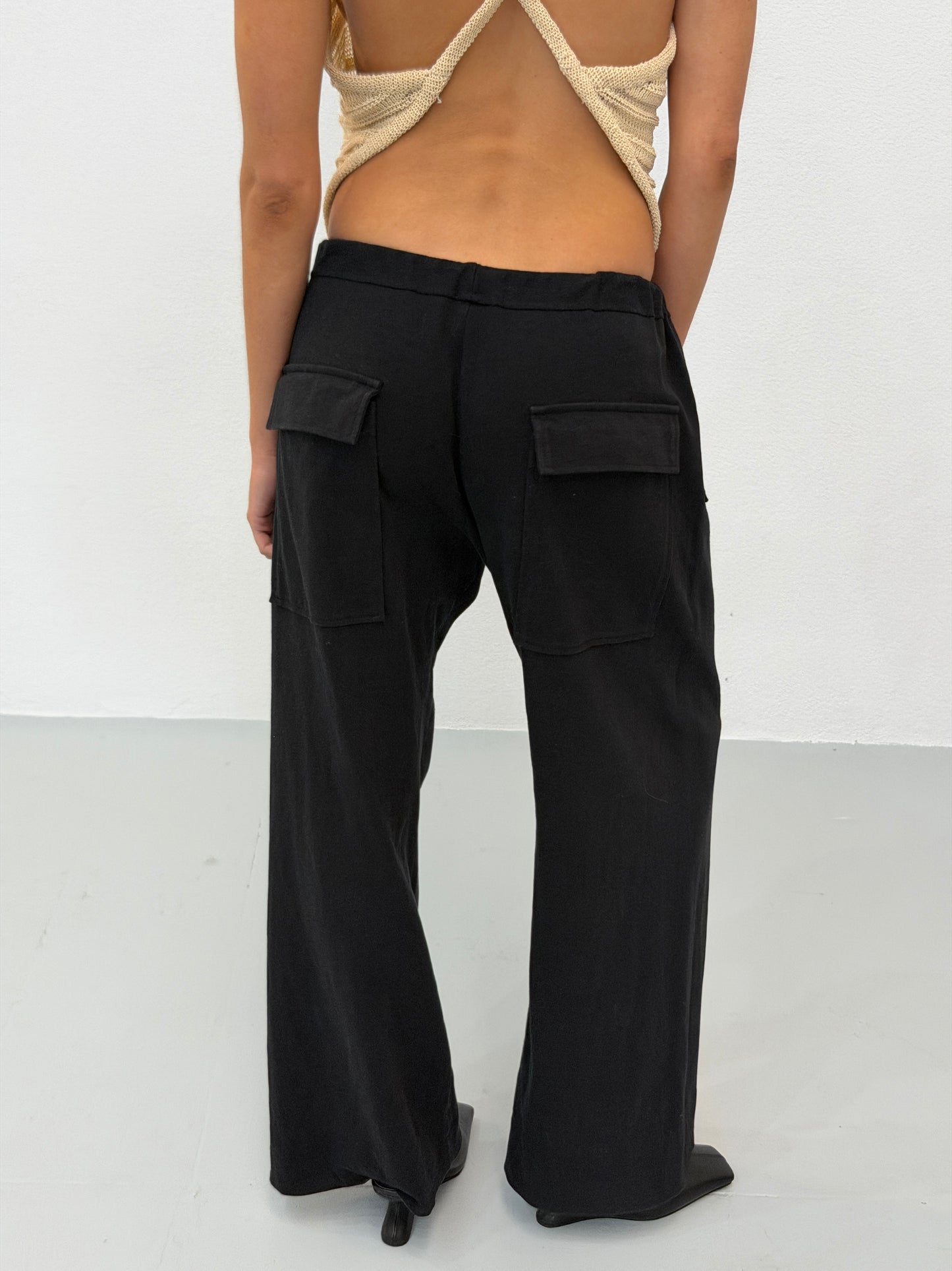 (reserved) y's by yohji yamamoto wool gathered trousers