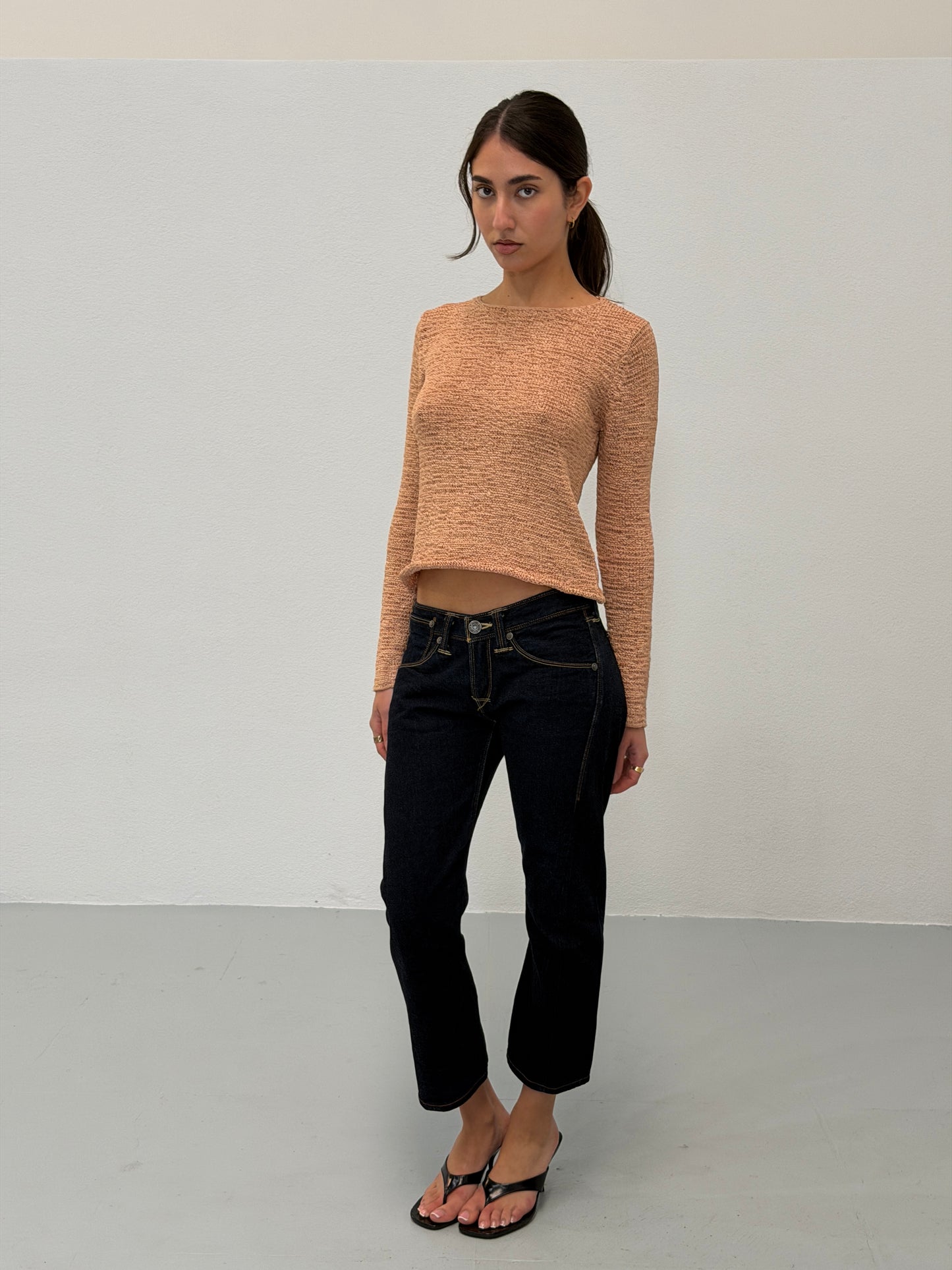 dkny 1990s blush pink knit