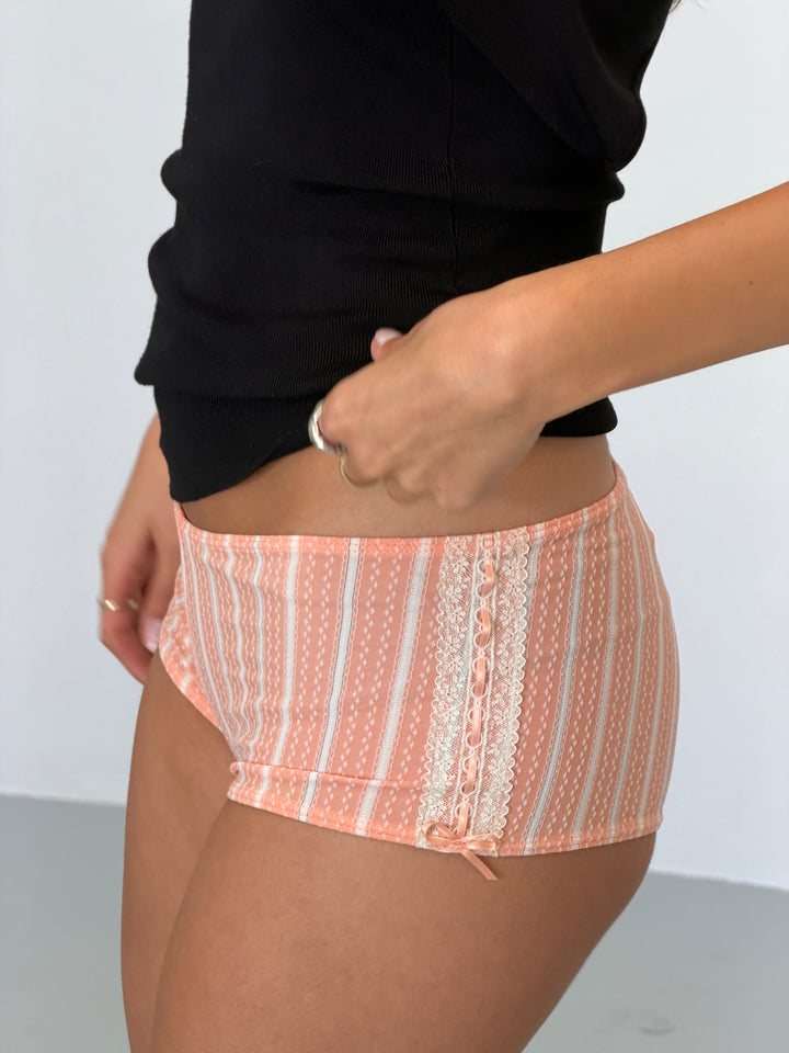 chantal thomass 1990s salmon pink striped briefs